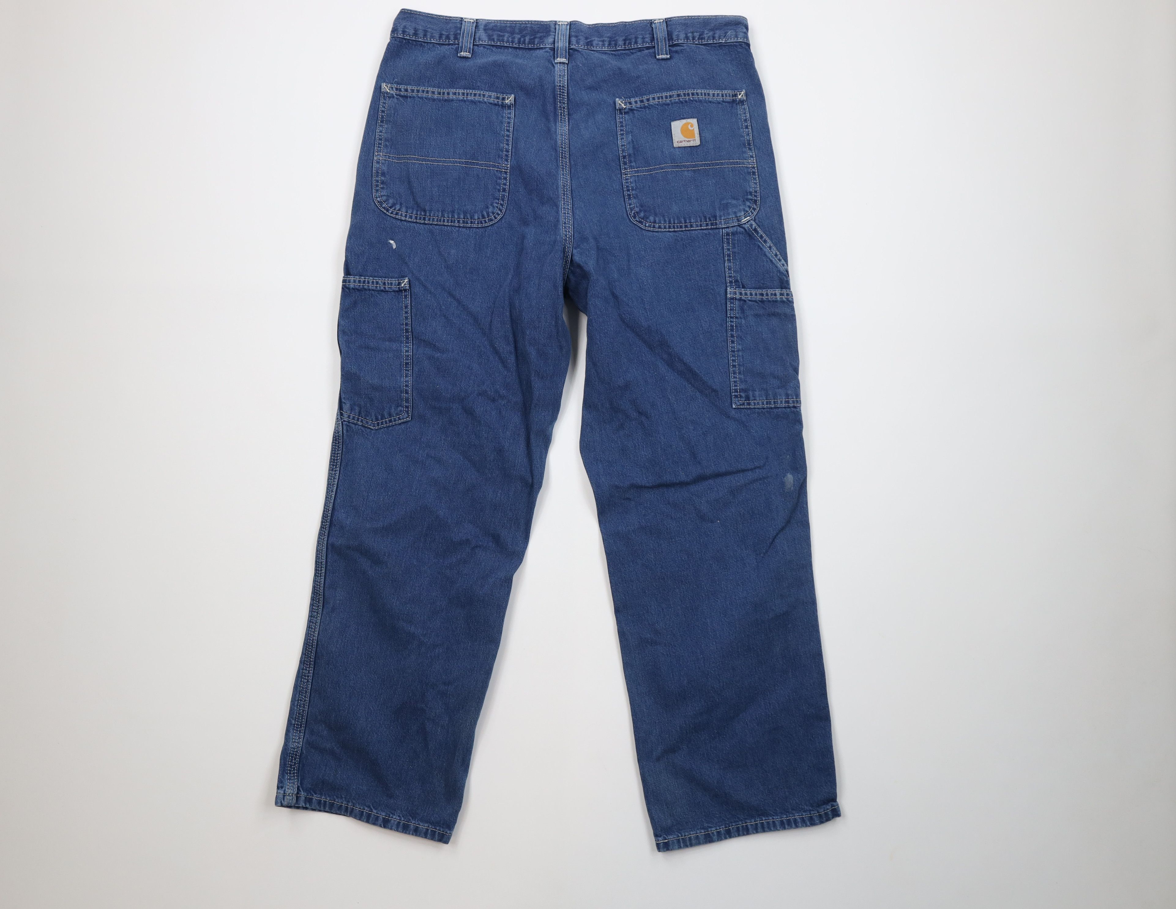 Carhartt Vintage Y2K Carhartt Workwear Wide Leg Dungaree Denim Jeans Size US 34 / EU 50 - 11 Thumbnail