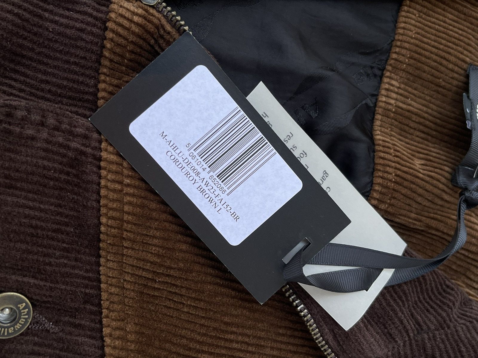 Ahluwalia !DS! AW23 Ahluwalia Iniquity Two Tone Corduroy Brown Jacket Size US L / EU 52-54 / 3 - 24 Thumbnail