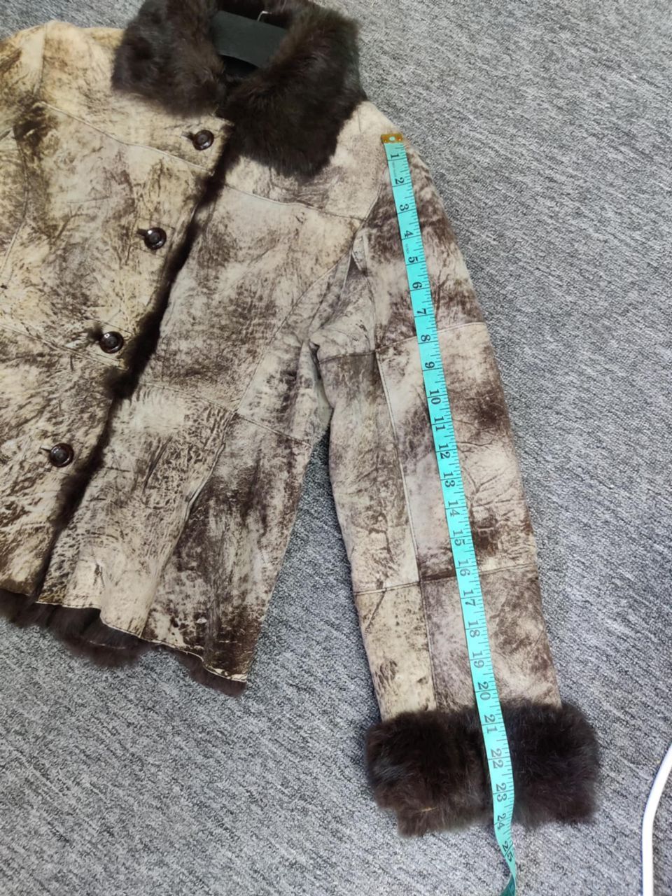 Leather Vintage Leather Rabbit Fur Shearling Jacket Nice Design Size US M / EU 48-50 / 2 - 16 Thumbnail
