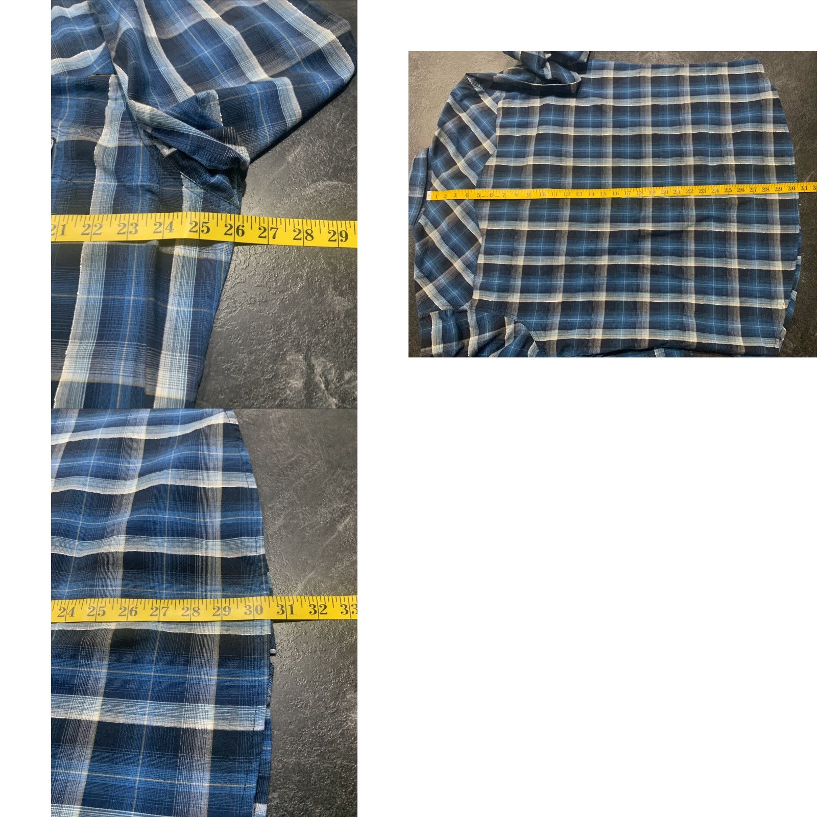 Wrangler Wrangler Western Shirt Pearl Snap Button-up Mens XL Blue Plaid Long Sleeve Casual Cowboy Rockabilly Size US XL / EU 56 / 4 - 8 Thumbnail