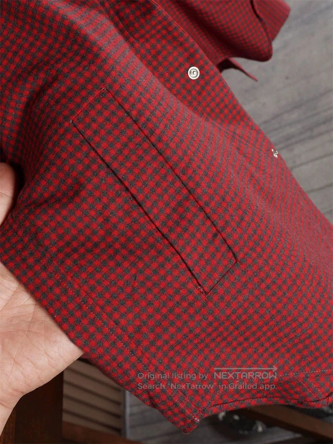 Kiton Kiton Red Flannel Hooded Jacket. Size US M / EU 48-50 / 2 - 7 Thumbnail