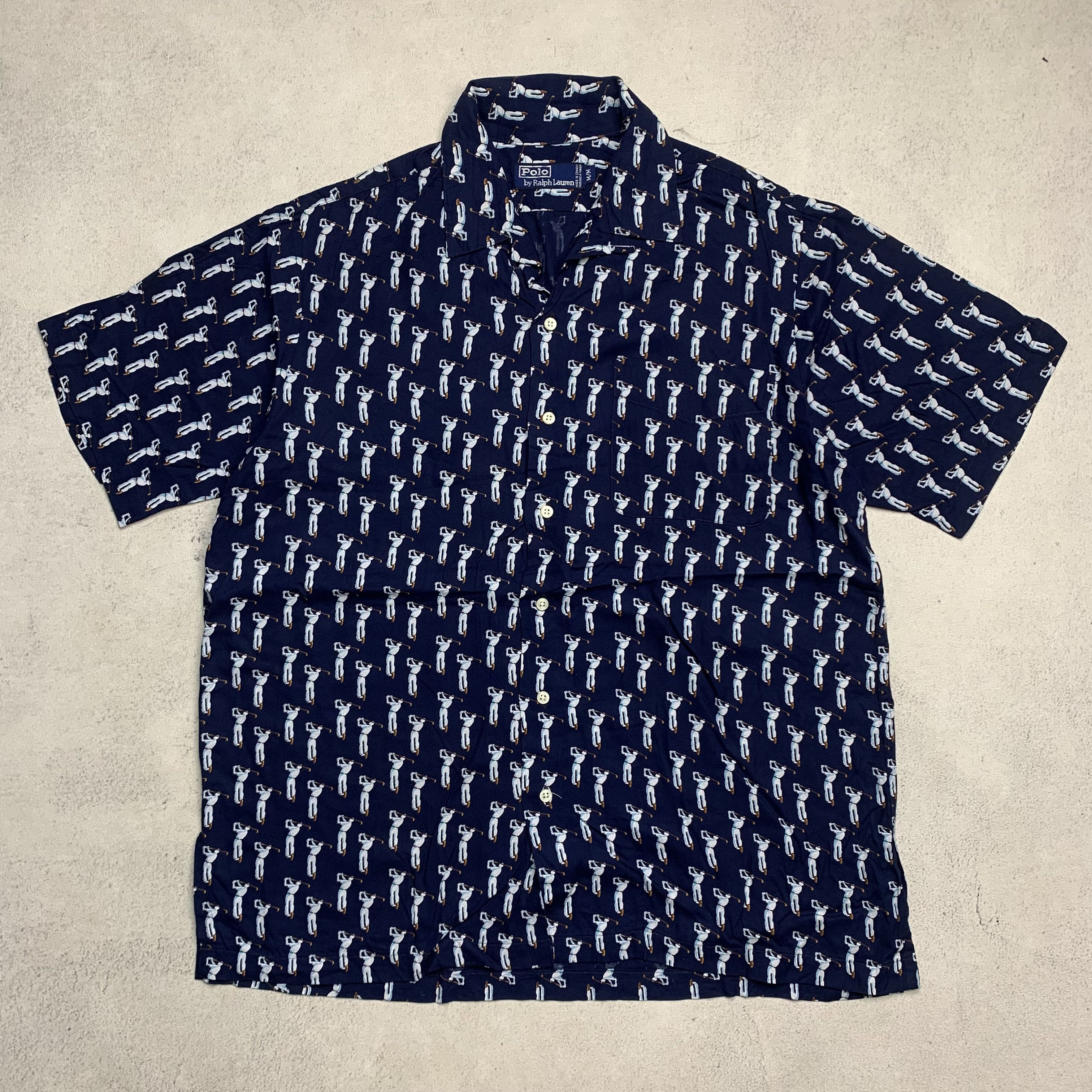 Polo Ralph Lauren Vintage Polo Ralph Lauren Golf Printed Shirt Size US M / EU 48-50 / 2 - 1 Thumbnail