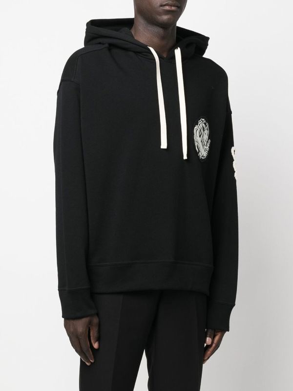 Jil Sander o1y1124 Embroidered Hoodie in Black & White Size US S / EU 44-46 / 1 - 3 Thumbnail