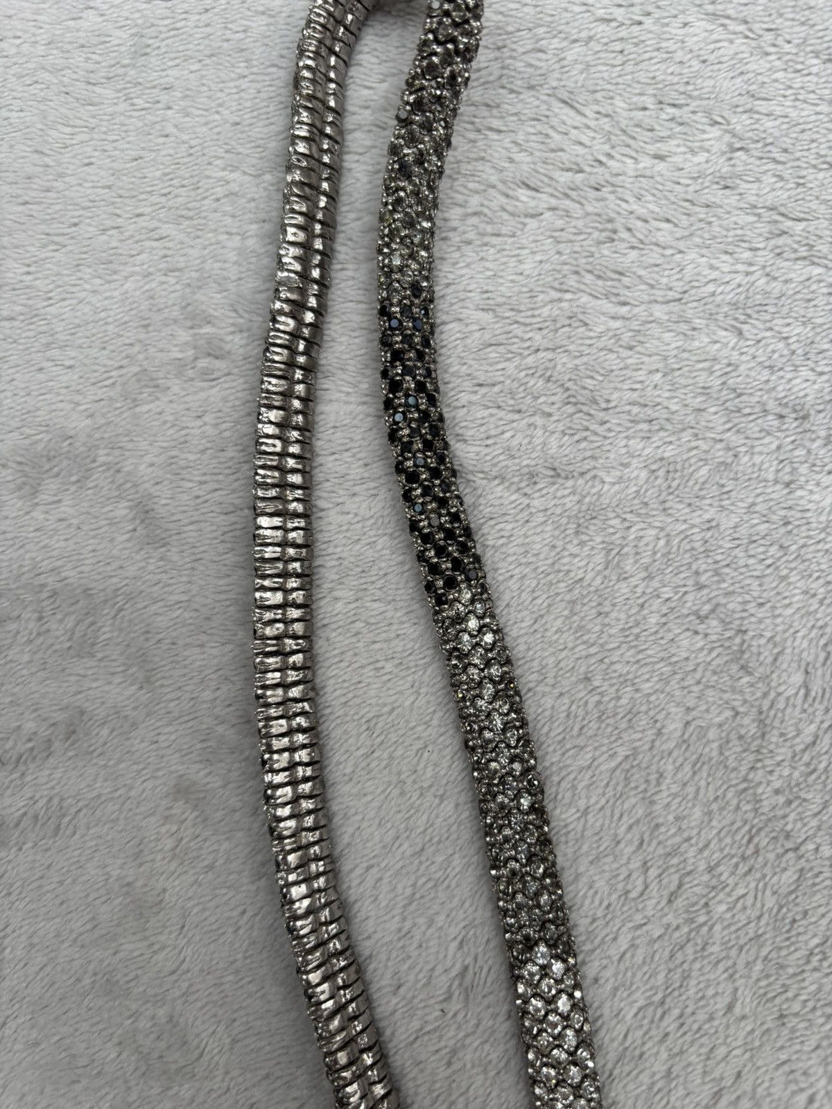 Valentino Valentino Snake Swarovski Crystal Silver Necklace Belt Size ONE SIZE - 11 Thumbnail