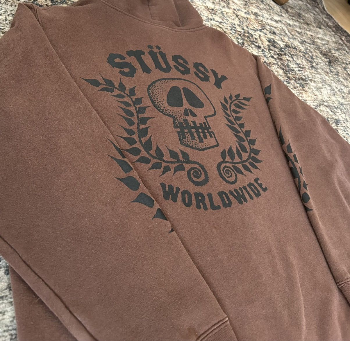 Stussy 2006 Stussy x Leilow Centre Brown Hoodie Size US L / EU 52-54 / 3 - 3 Thumbnail
