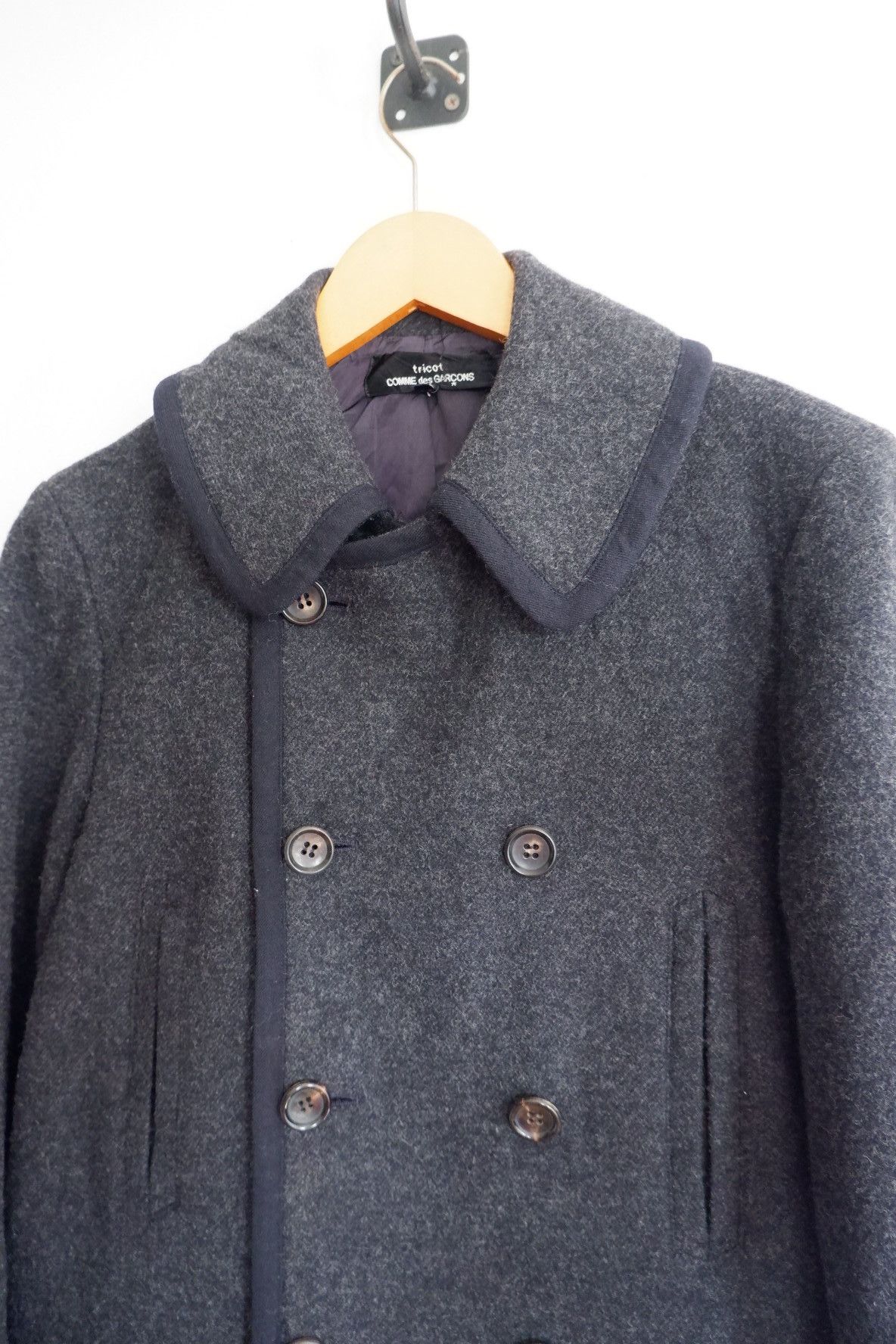 Tricot Comme des Garcons Vintage 2000 Tricot CDG Double Breast Wool Jacket Size M / US 6-8 / IT 42-44 - 3 Thumbnail