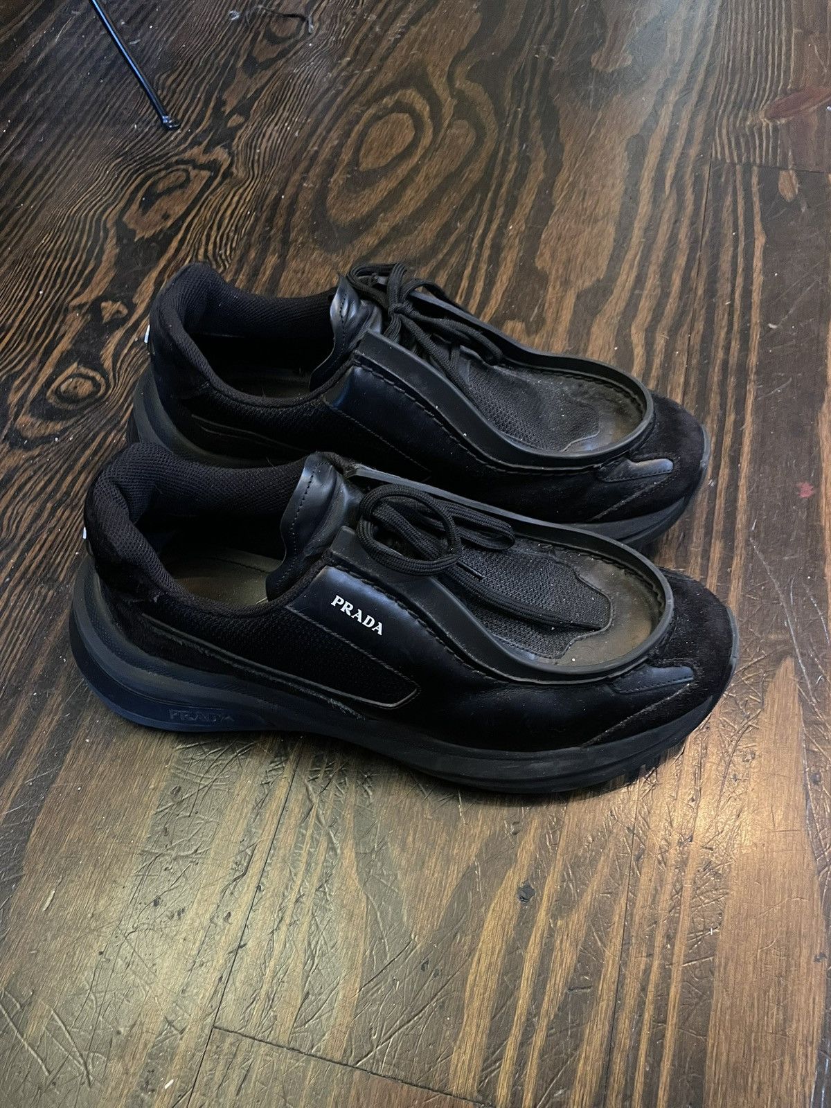 Prada Prada Systeme Leather/Mesh Sneakers Size US 11 / EU 44 - 1 Thumbnail
