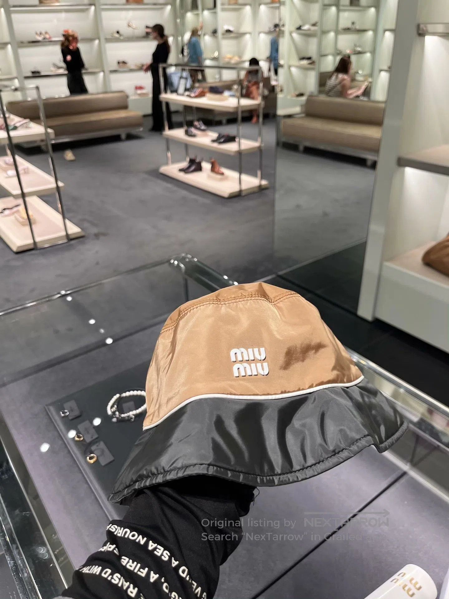 Miu Miu Miu Miu Nylon Bucket Hat with Pouch. Size ONE SIZE - 2 Thumbnail