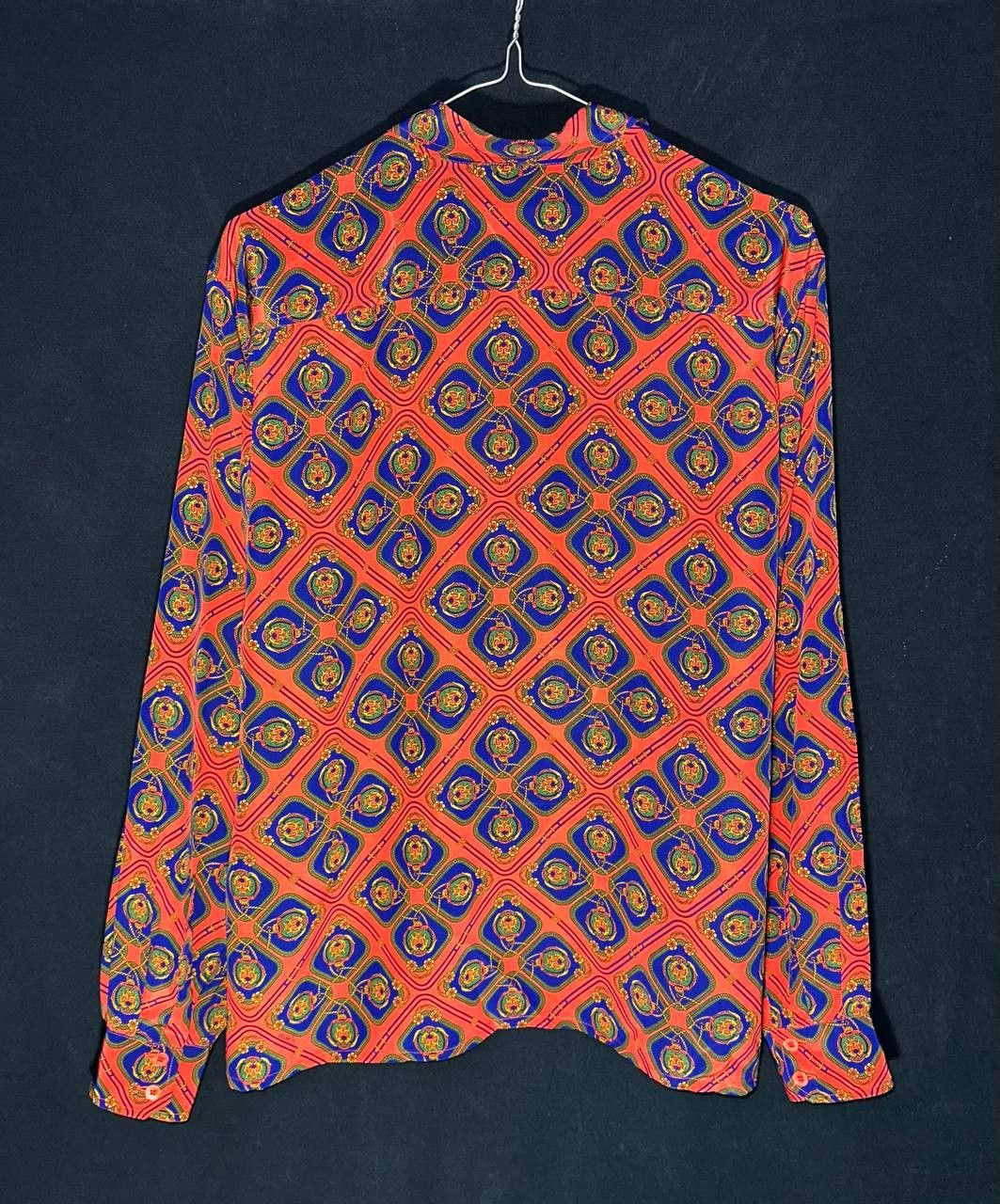 Celine × Vintage CELINE PARIS Vtg 1980s 100% Silk Blouse Made in Switzerland Size L / US 10 / IT 46 - 7 Thumbnail