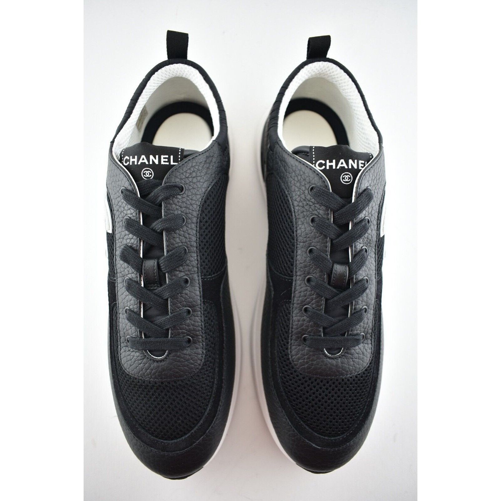 Chanel Chanel 21S Mens Leather Lace Low Top Trainer Sneaker 44 11 Size US 11 / EU 44 - 7 Thumbnail