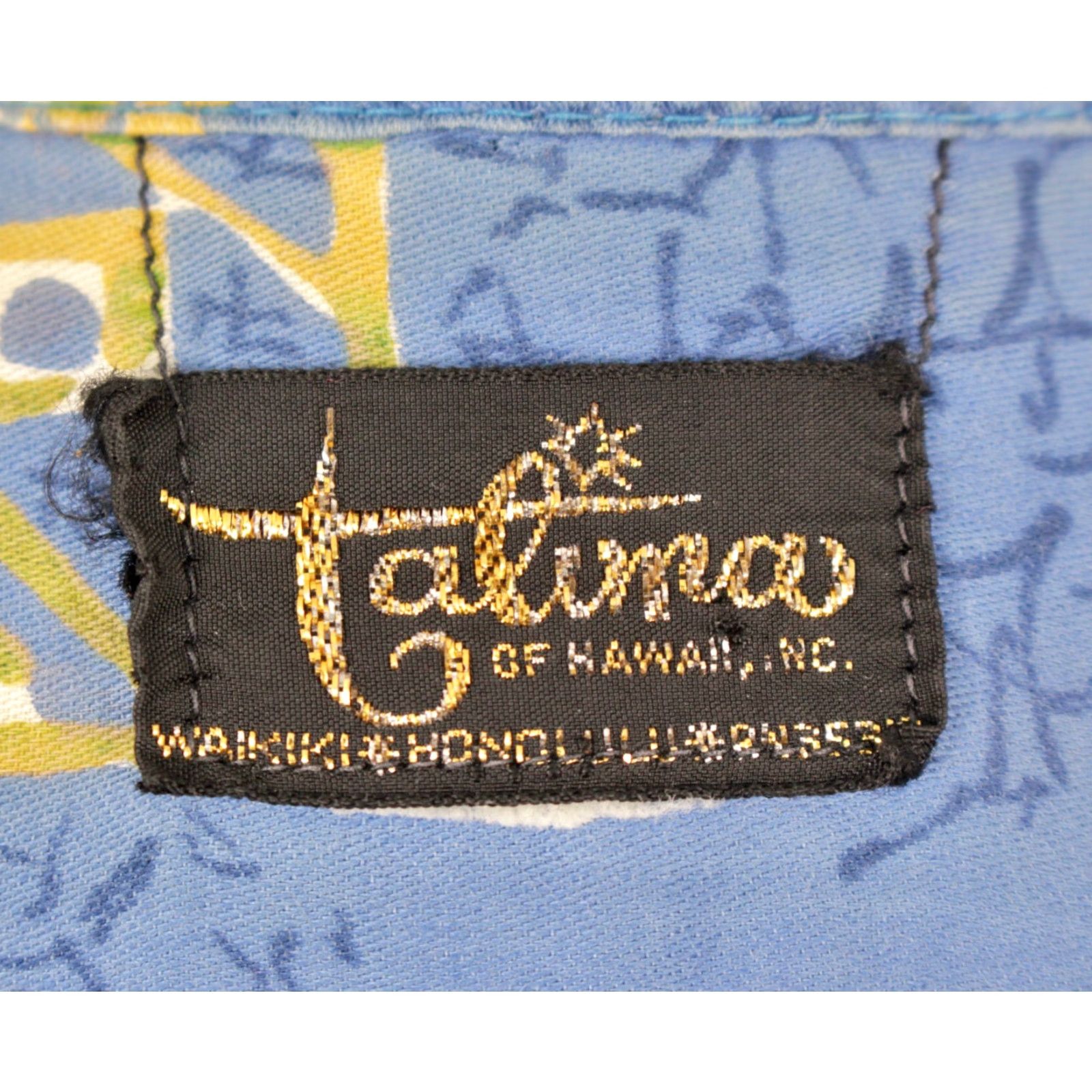 Catalina VINTAGE Men’s VTG 50s 60s Blue Hawaiian State Seal Print Shirt M 1960s Talina Size US M / EU 48-50 / 2 - 4 Thumbnail