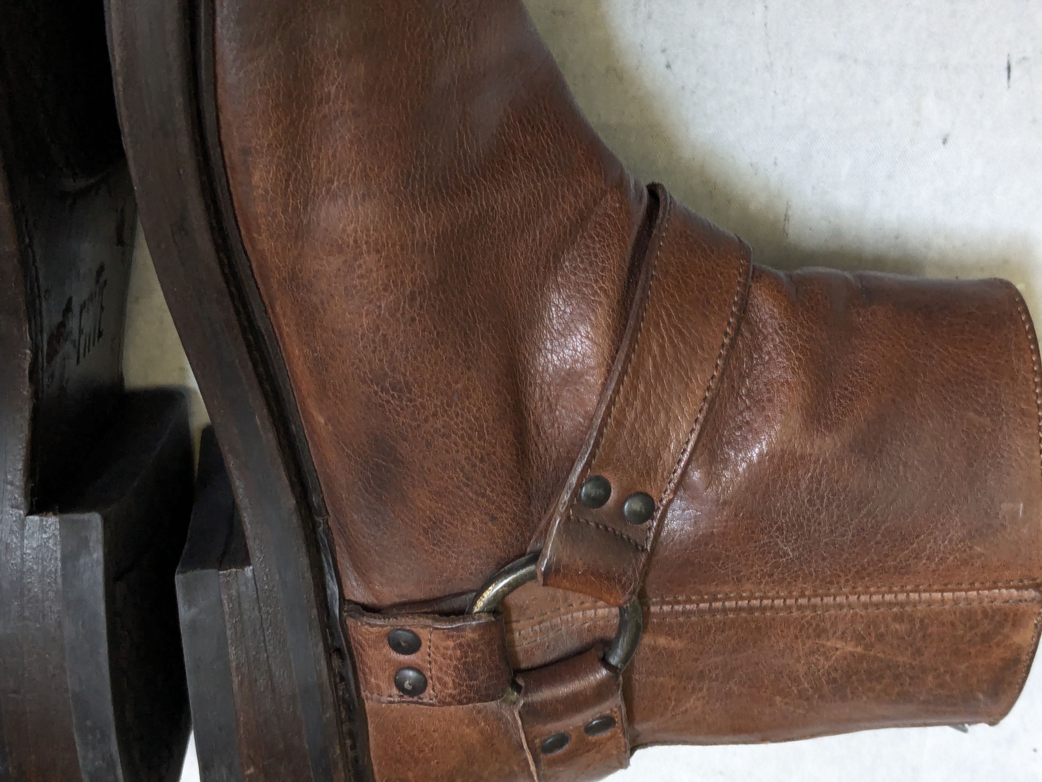 Frye Frye Harness Brown Leather 9 D Leather Buckle Punk Size US 9.5 / EU 42-43 - 14 Thumbnail