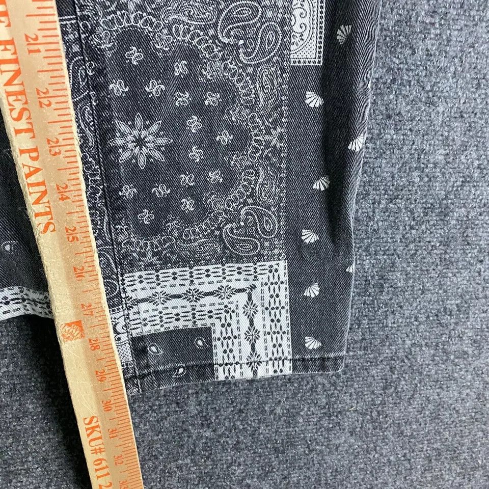 Boohoo Boohoo Man Jeans Men's 30 S Floral Gray Denim Button Fly Size US 30 / EU 46 - 5 Thumbnail