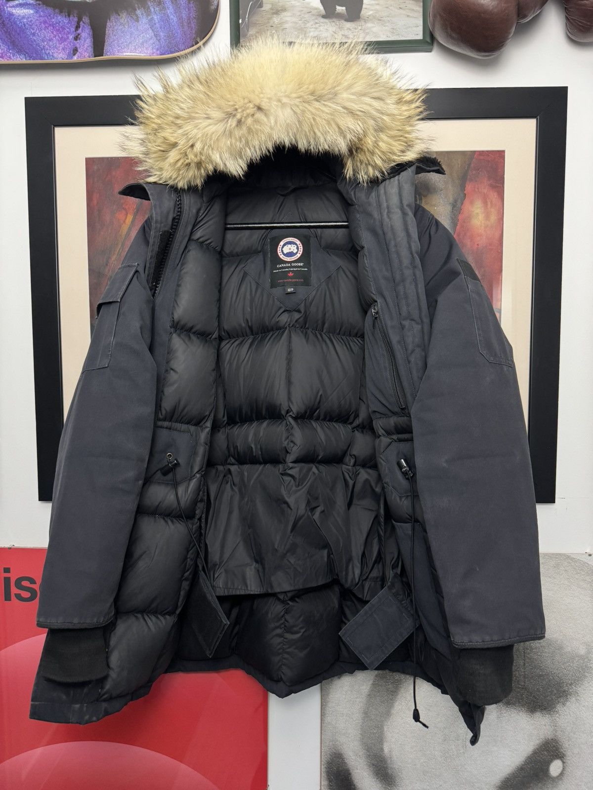Canada Goose Canada Goose Expedition Navy Down Fur Coat Parka Jacket Size XS / US 0-2 / IT 36-38 - 2 Thumbnail