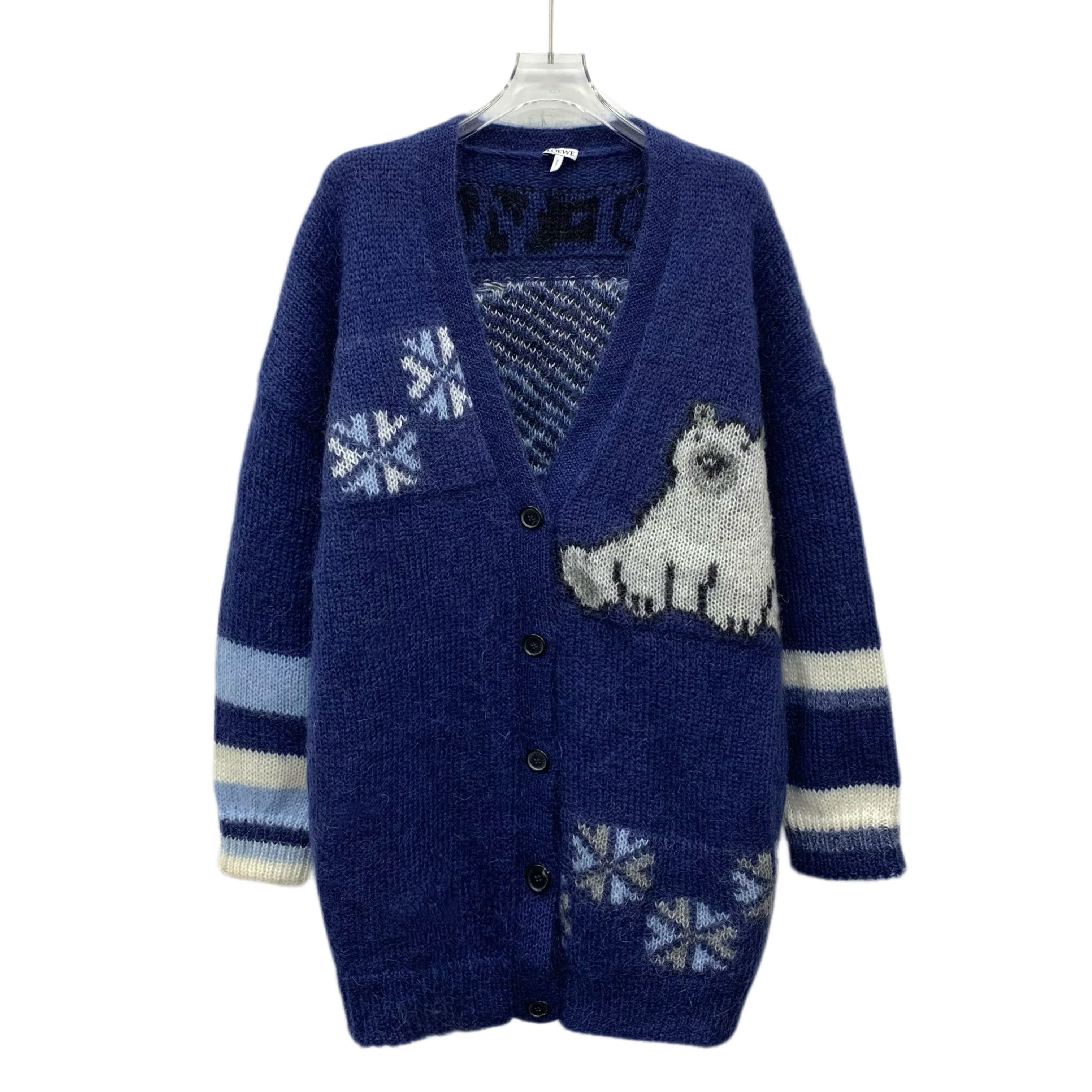 Loewe Loewe Polar Bear Mohair Cardigan Navy (XS) Size US XXS / EU 40 - 1 Thumbnail