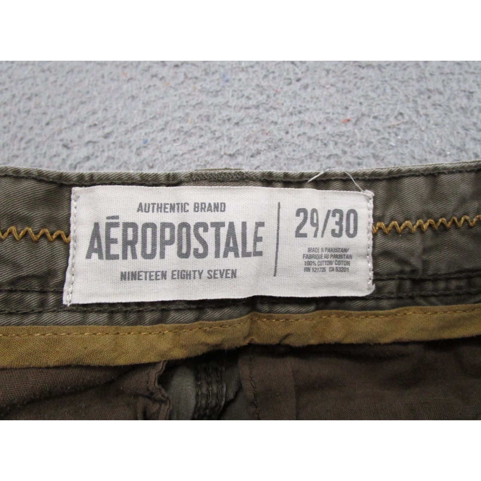 Vintage VINTAGE Aeropostale Pants Men’s 29x30 Khakis Slim Straight Leg Brown Cotton Spandex Casual Mens Size 29 Inseam 30” Size US 29 - 4 Thumbnail