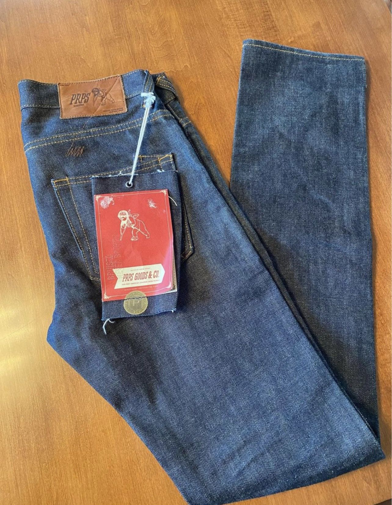 image of Prps Raw Salvage Denim Jeans in Blue, Men's (Size 30)