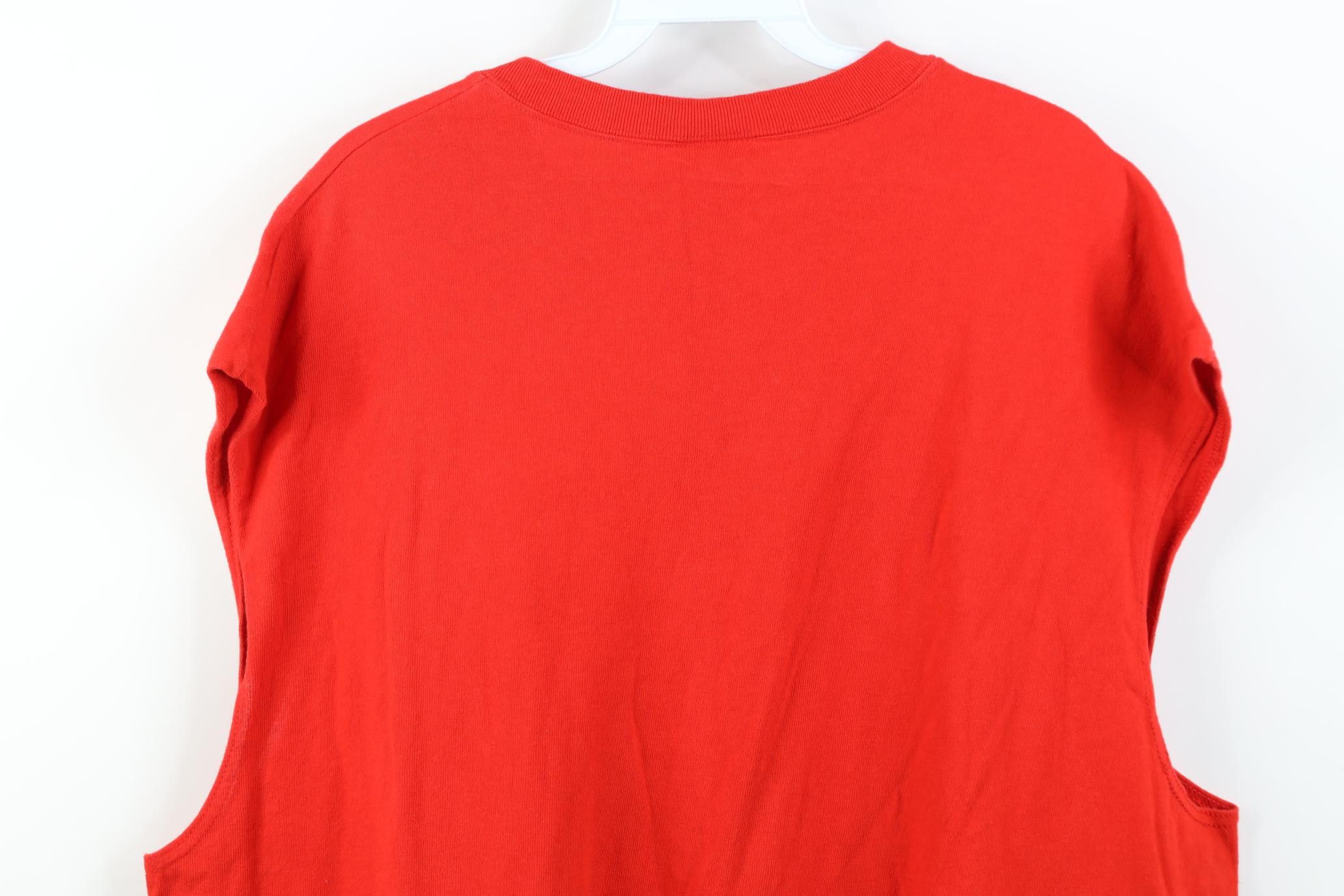 Nike Vintage 90s Nike Scott Center Swoosh Muscle T-Shirt Red USA Size US L / EU 52-54 / 3 - 12 Thumbnail