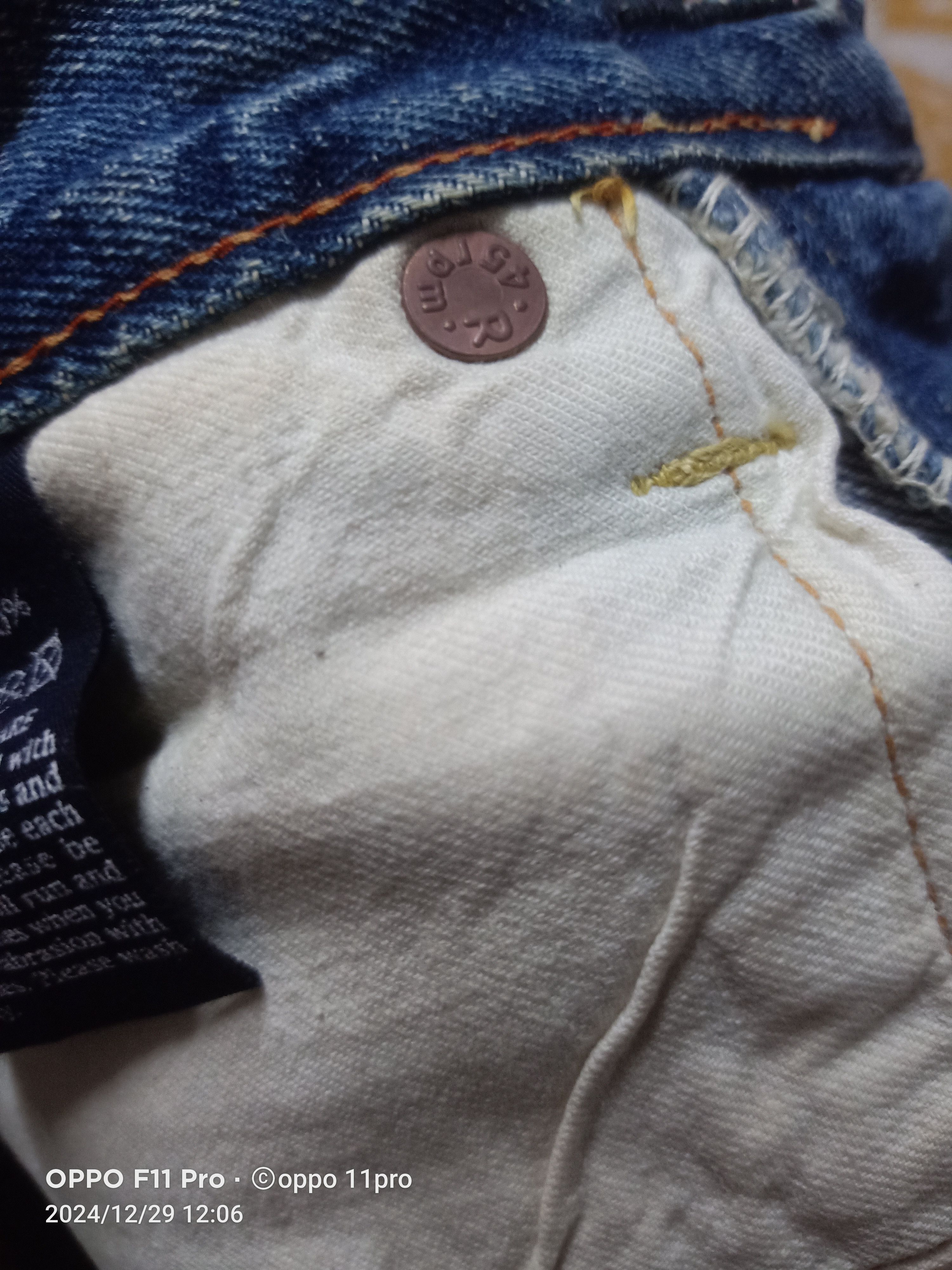 45rpm × Japanese Brand 45 Rpm Denim SunFaded Vintage Distressdenim Size US 34 / EU 50 - 8 Thumbnail