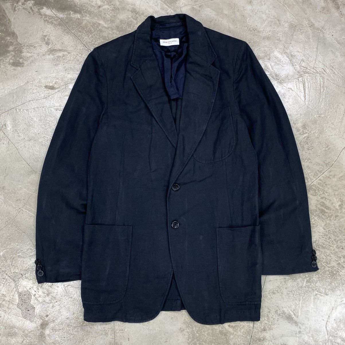 Dries Van Noten Single Breasted Linen Blazer Size 46R - 1 Thumbnail