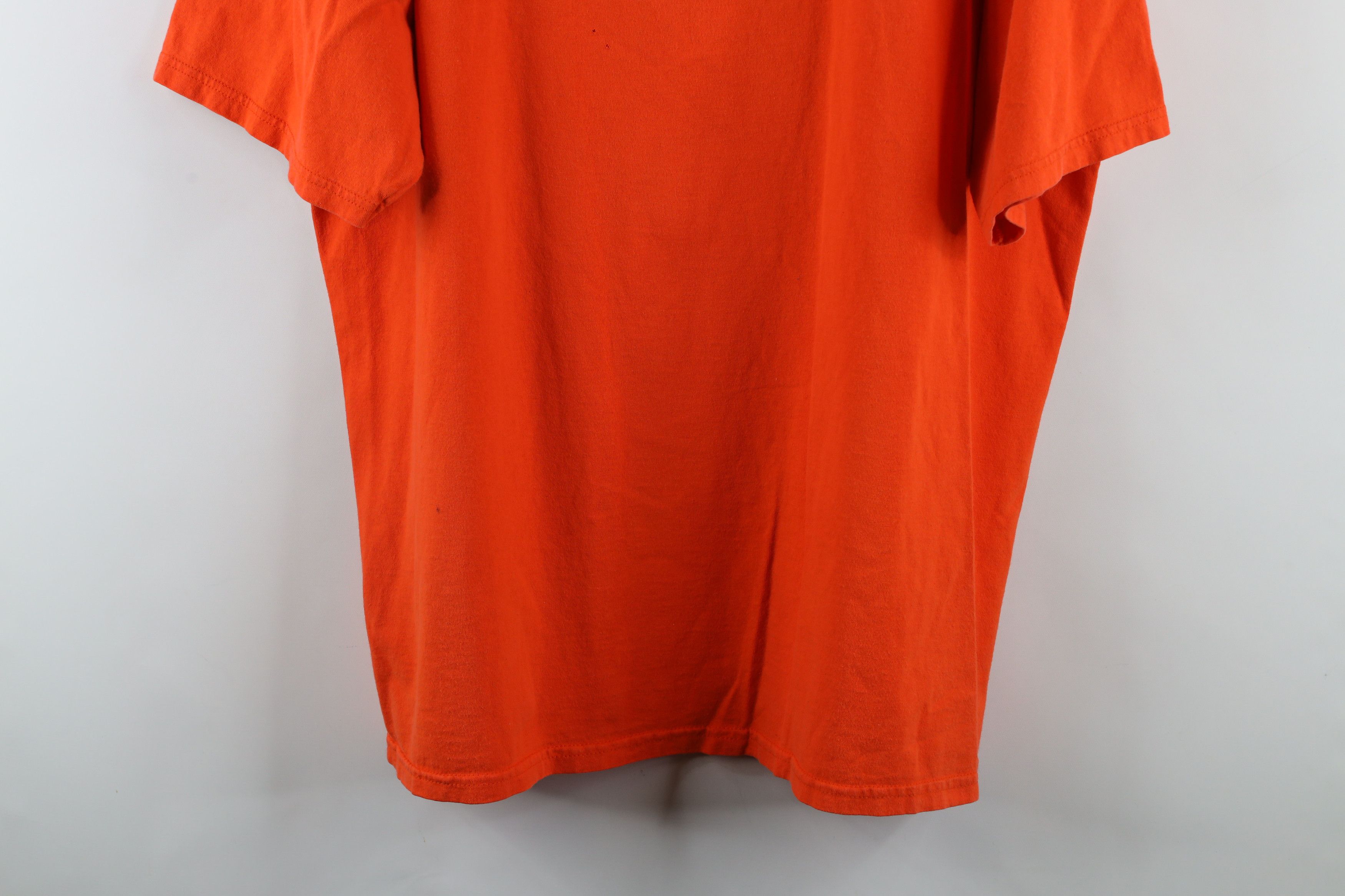 Russell Athletic × Vintage Vintage 90s Russell Athletic Blank Cotton T-Shirt Orange Size US XL / EU 56 / 4 - 3 Thumbnail