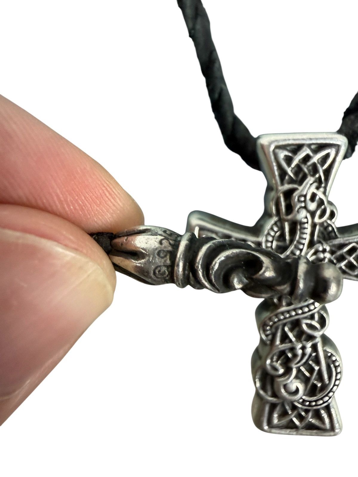Chrome Hearts Chrome Hearts Celtic Cross Pendant with Leather Braided Rope Size ONE SIZE - 5 Thumbnail