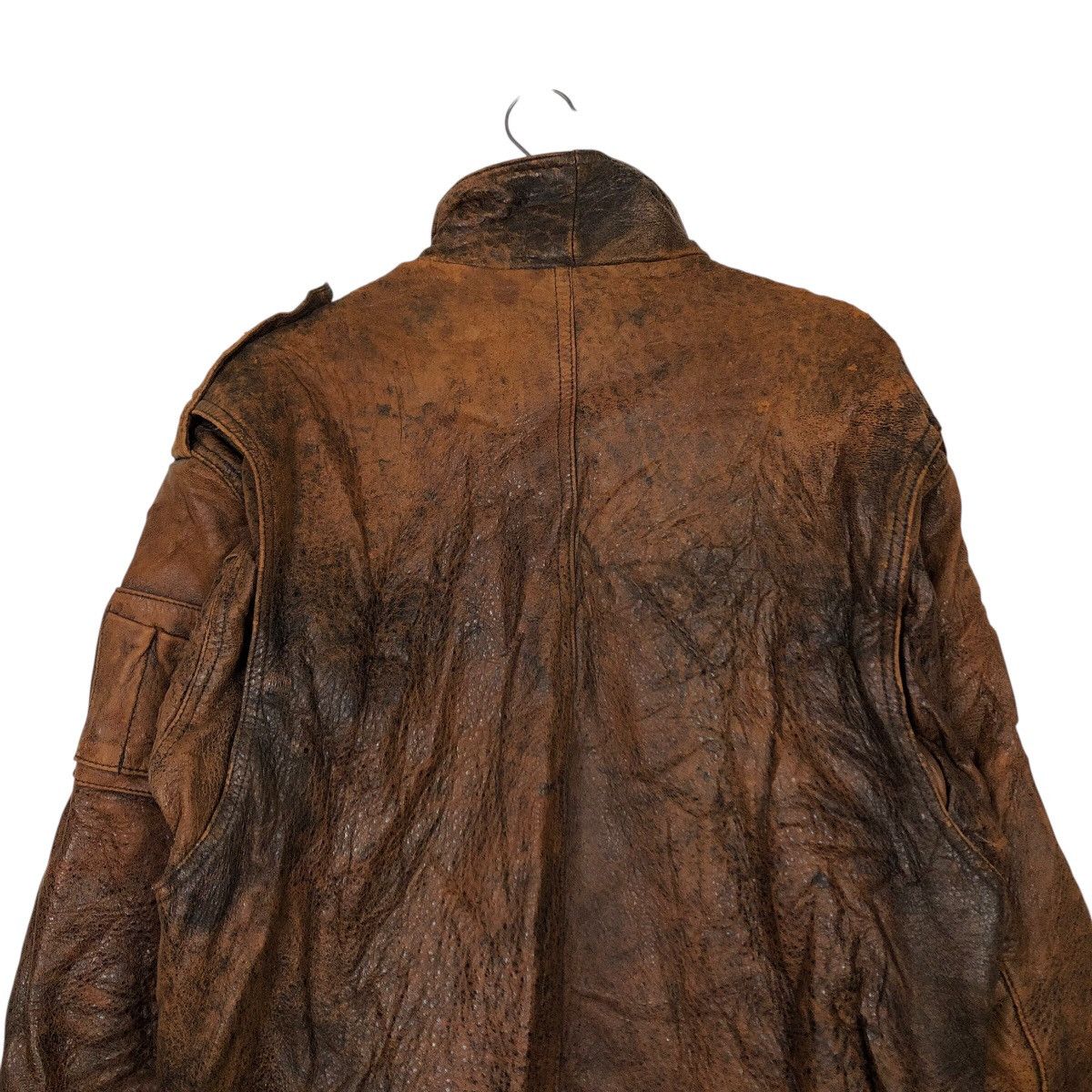 Japanese Brand 📌Vintage Fly Bomber Leather Jacket Freetime Issey Miyake Size US M / EU 48-50 / 2 - 10 Thumbnail