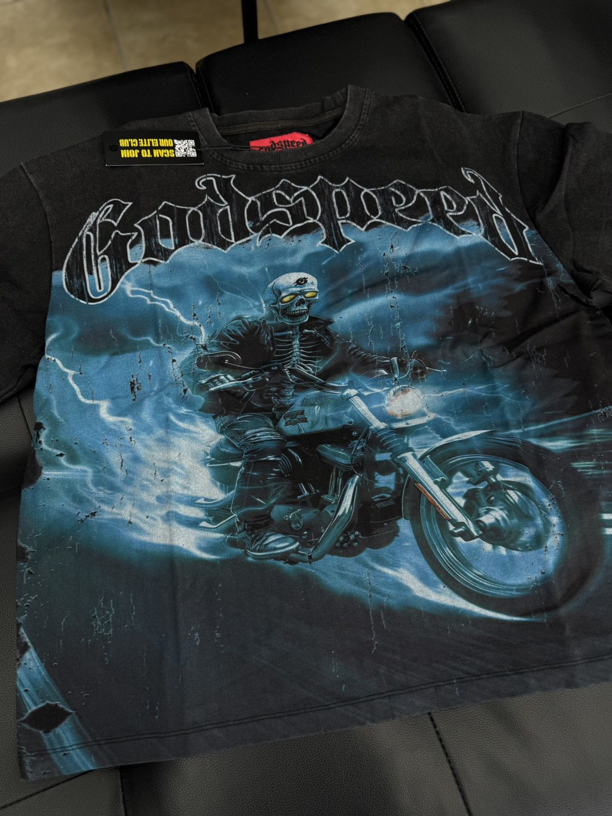 Godspeed Godspeed Blue Motorcycle Tee Shirt Size L (NEW) Size US L / EU 52-54 / 3 - 5 Thumbnail