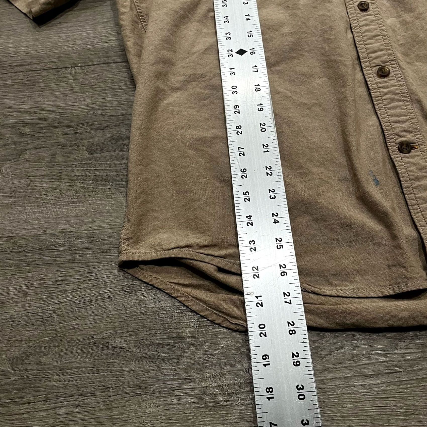 Carhartt Carhartt Shirt Button-Up Cotton Tan Short Sleeve XL Regular Fit Men Logo Workwear Beige Size US XL / EU 56 / 4 - 6 Thumbnail