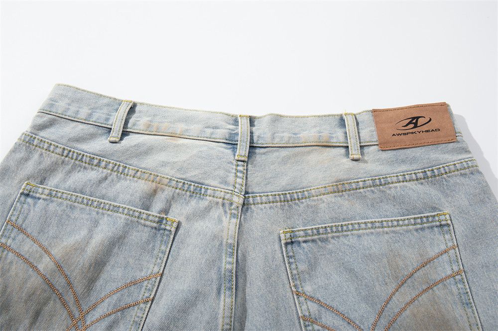 Vintage Men's dirty distressed casual washed ripped jeans Size US 32 / EU 48 - 5 Thumbnail