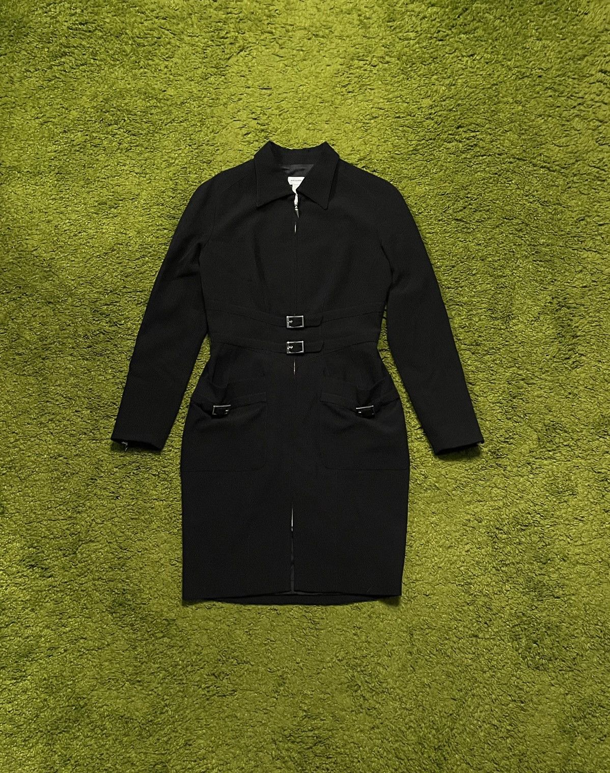 Mugler × Thierry Mugler Thierry Mugler 1990s archive vtg iconic belted wool coat Size S / US 4 / IT 40 - 1 Thumbnail