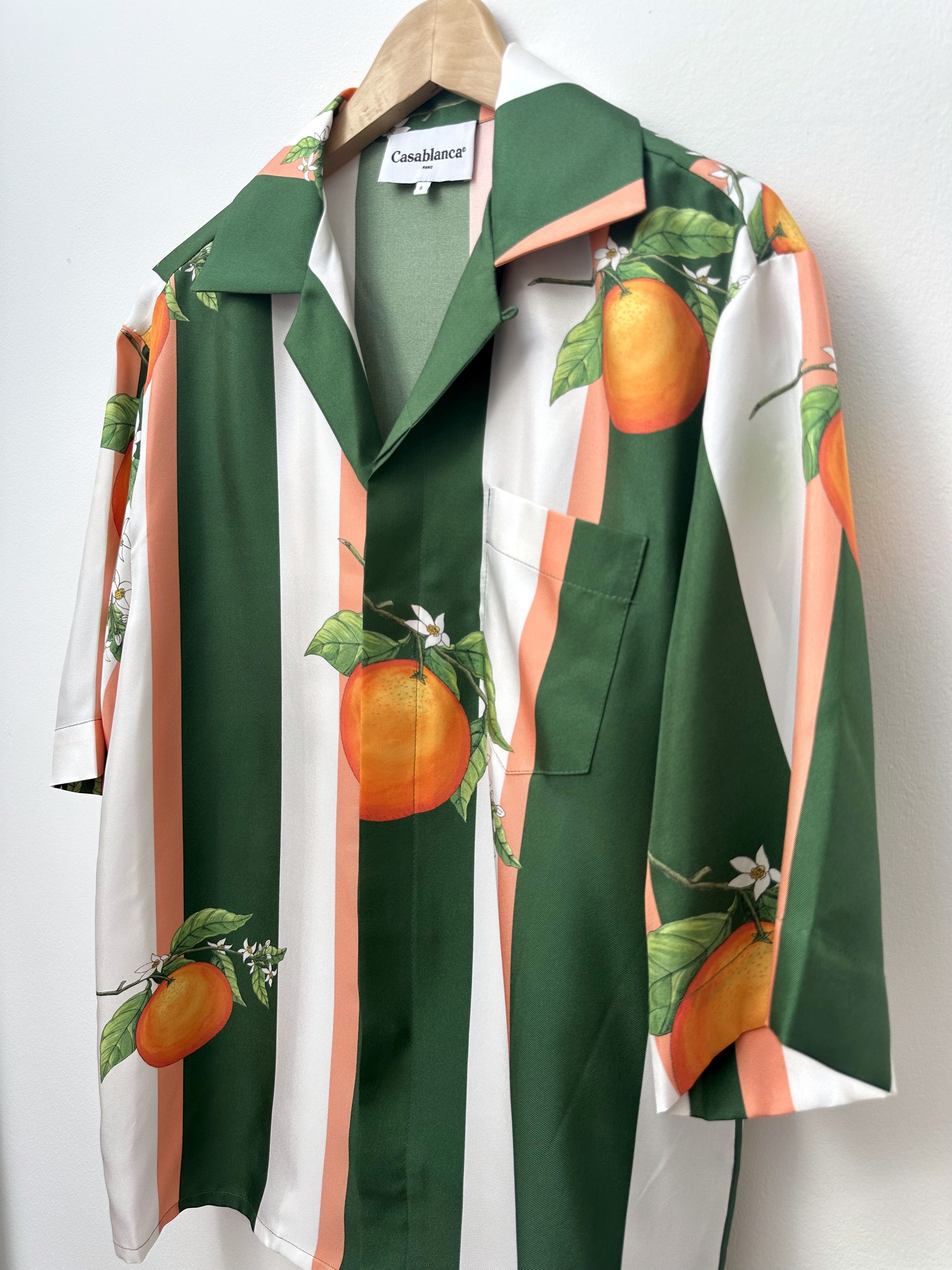 Casablanca Maxfield Exclusive (2019 Archive) Orange Stripe Silk Shirt Size US S / EU 44-46 / 1 - 3 Thumbnail