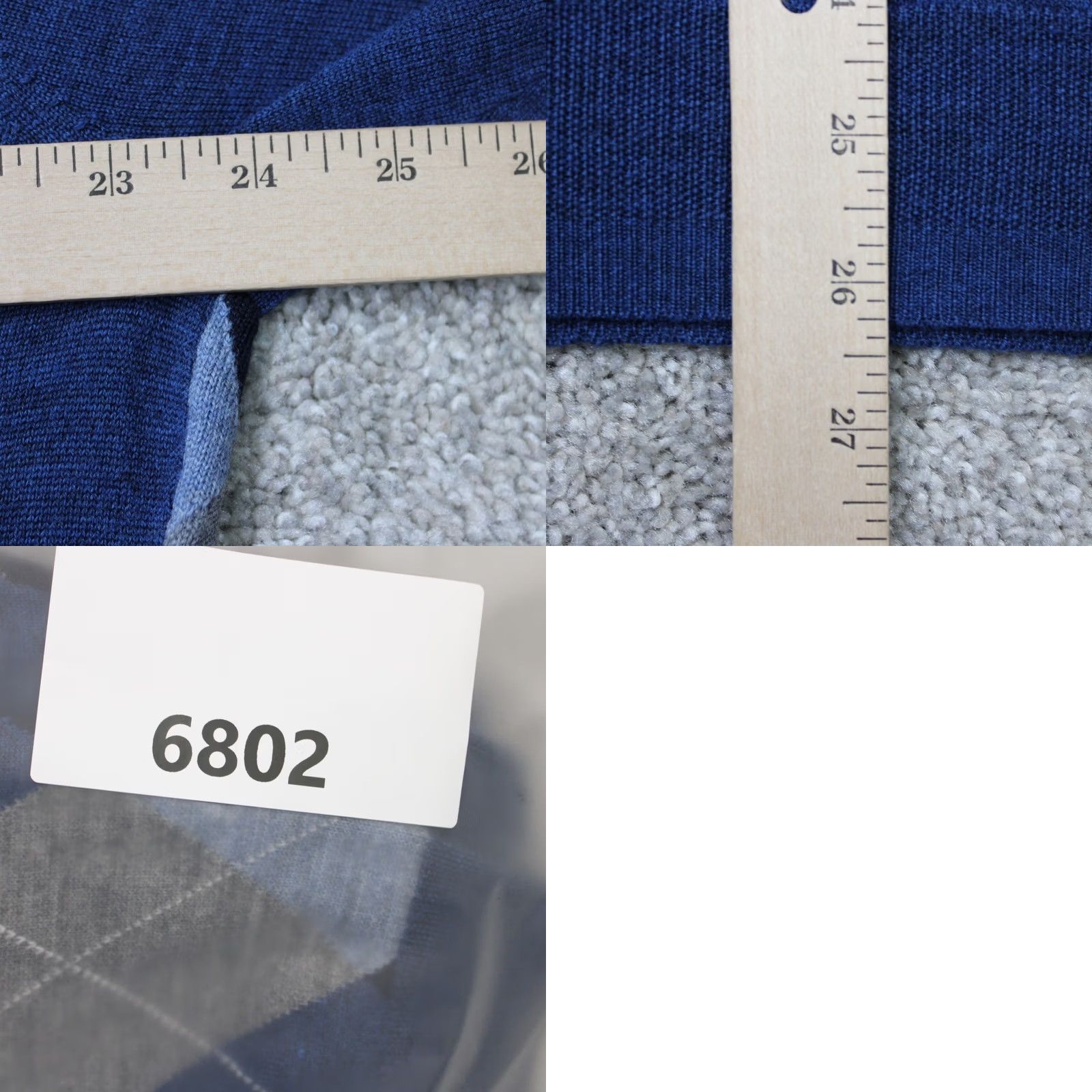 Jos. A. Bank Jos. A. Bank Sweater Mens Medium Blue Argyle 100% Merino Wool V-Neck Pullover Size US M / EU 48-50 / 2 - 8 Thumbnail