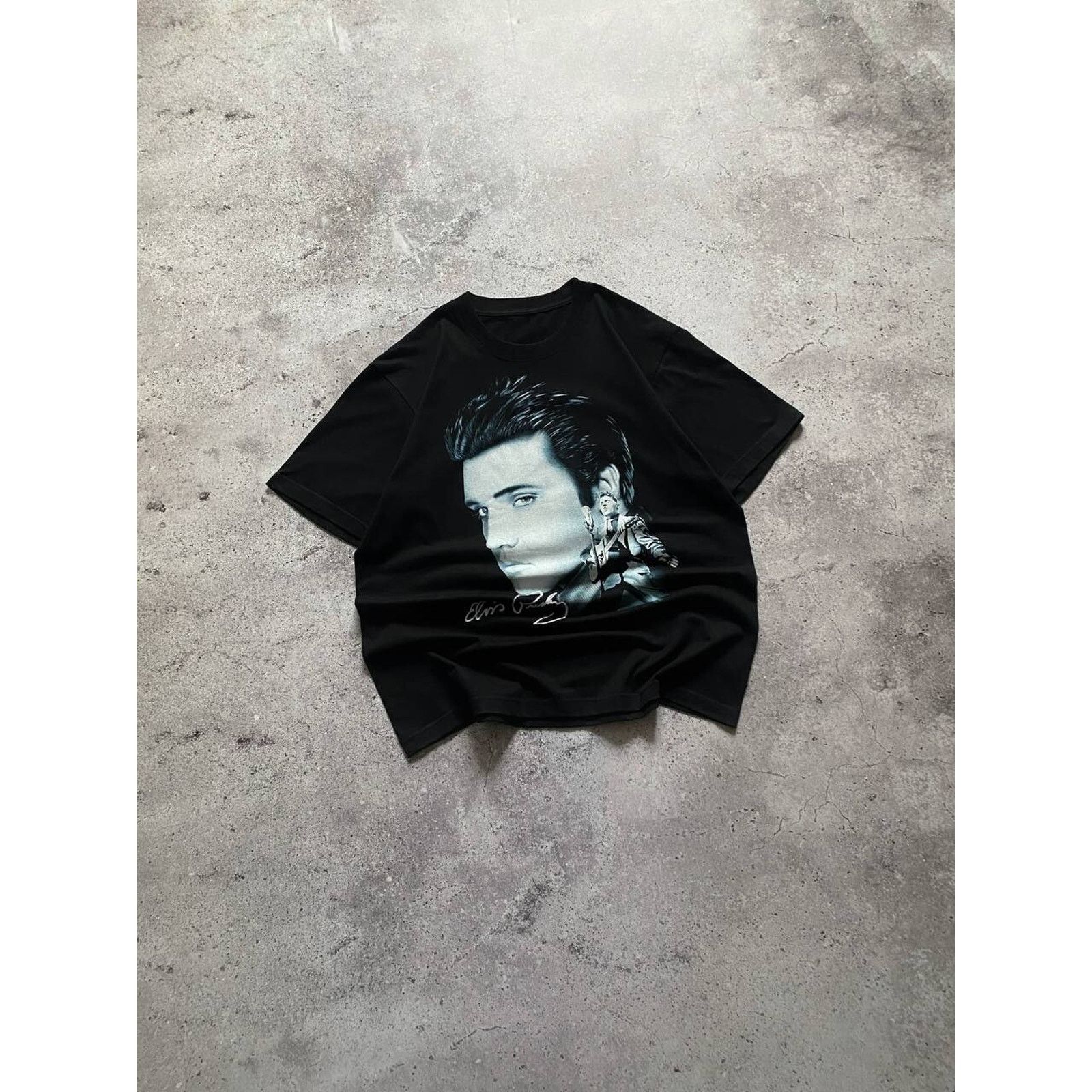 Band Tees × Vintage VINTAGE ELVIS PRESLEY PORTRAIT PHOTO DOUBLE SIDED KING TEE Size US XL / EU 56 / 4 - 2 Thumbnail