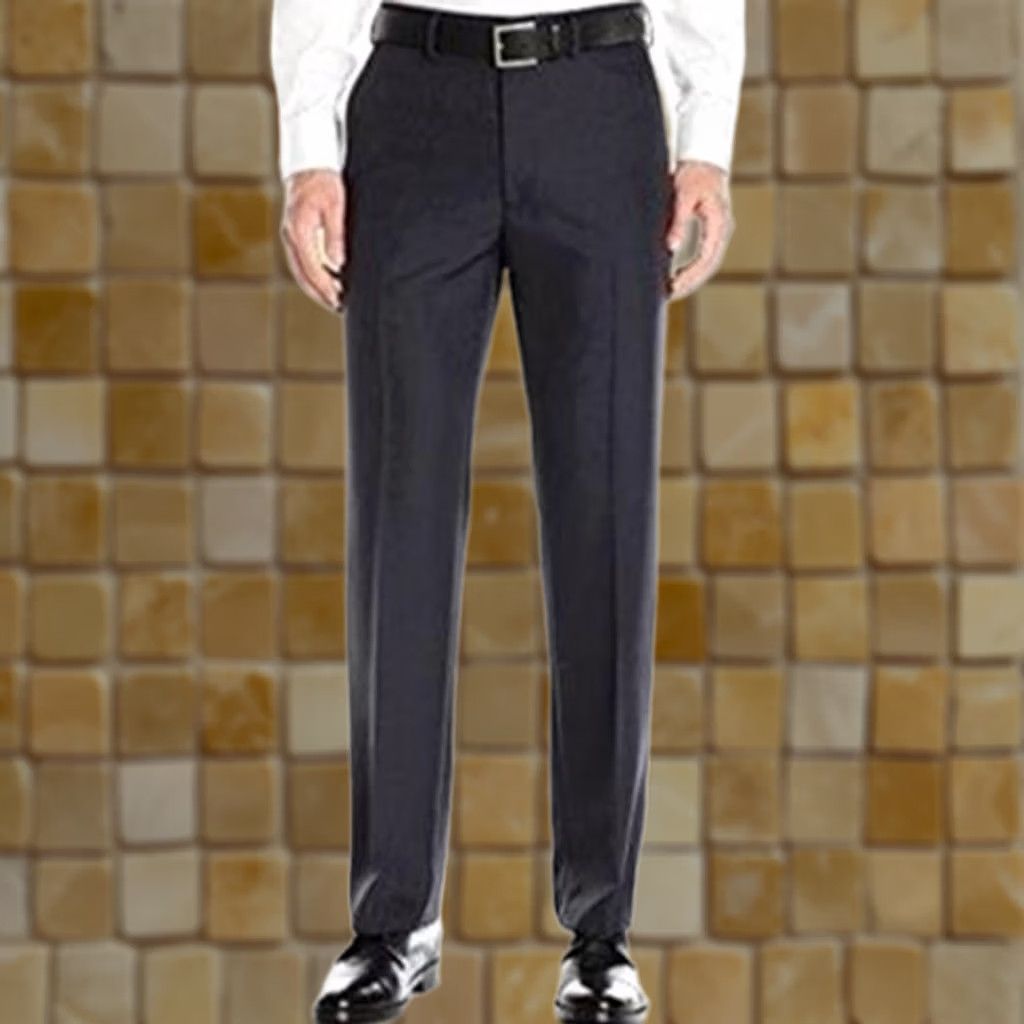 Haggar HAGGAR TIC WEAVE NAVY BLUE FLAT FRONT PERFORMANCE PANTS 42 MENS ZIP BUSINESS DRESS STRAIGHT INSEAM 30 Size US 42 / EU 58 - 1 Preview