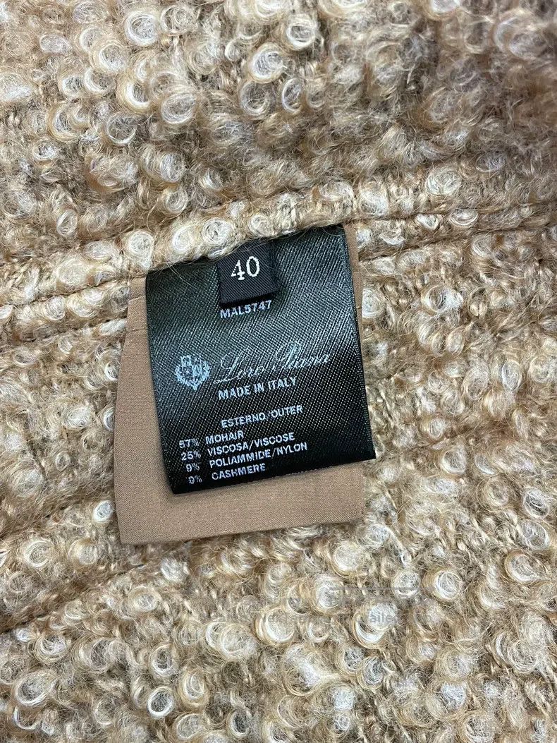 Loro Piana LORO PIANA Khaki Mid-length Cashmere and Mohair Teddy Bear Size XS / US 0-2 / IT 36-38 - 5 Thumbnail