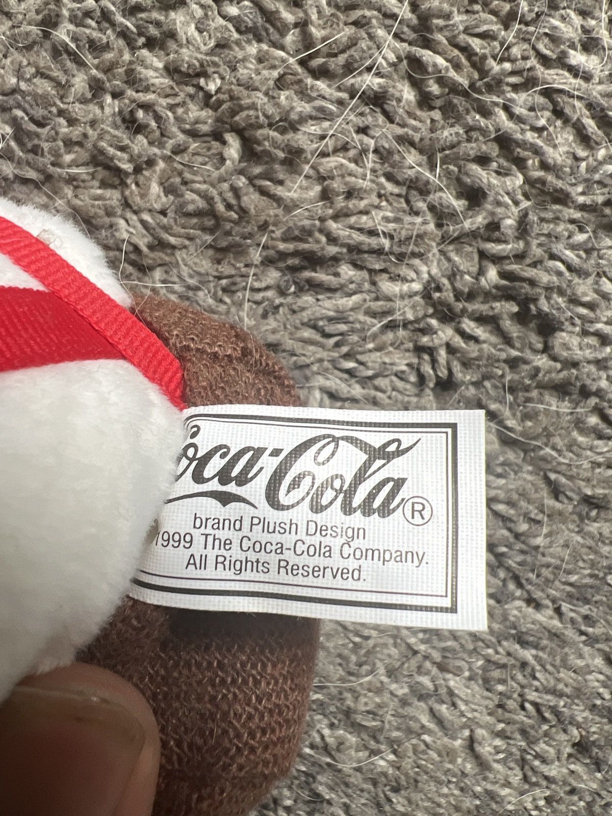 Coca Cola 1999 Coca-Cola Polar Bear In Suspenders Bean Bag Plush Size ONE SIZE - 7 Thumbnail