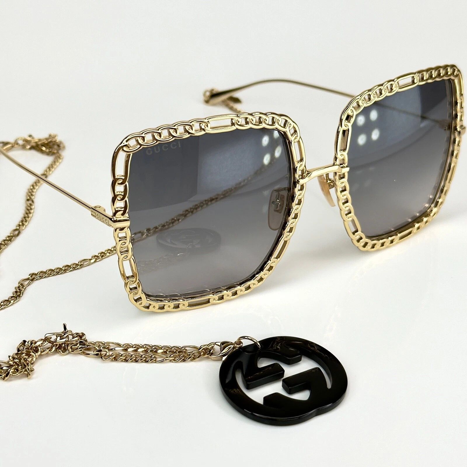 Gucci GUCCI GG1033S 1033 Gold Detachable Chain Necklace GG 002 Size ONE SIZE - 6 Thumbnail