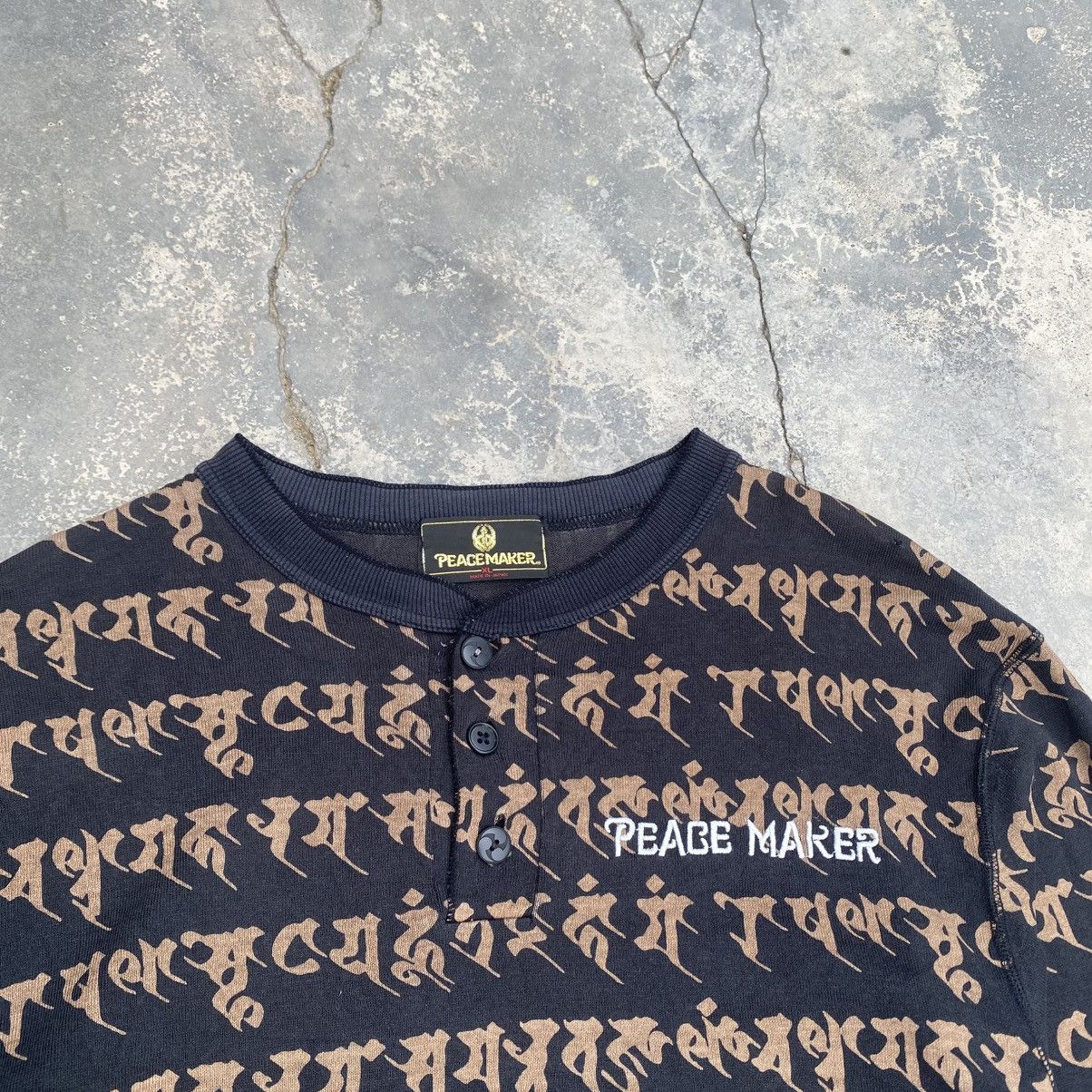 If Six Was Nine PEACE MAKER JAPAN Sanskrit All Over Print Size US L / EU 52-54 / 3 - 2 Thumbnail