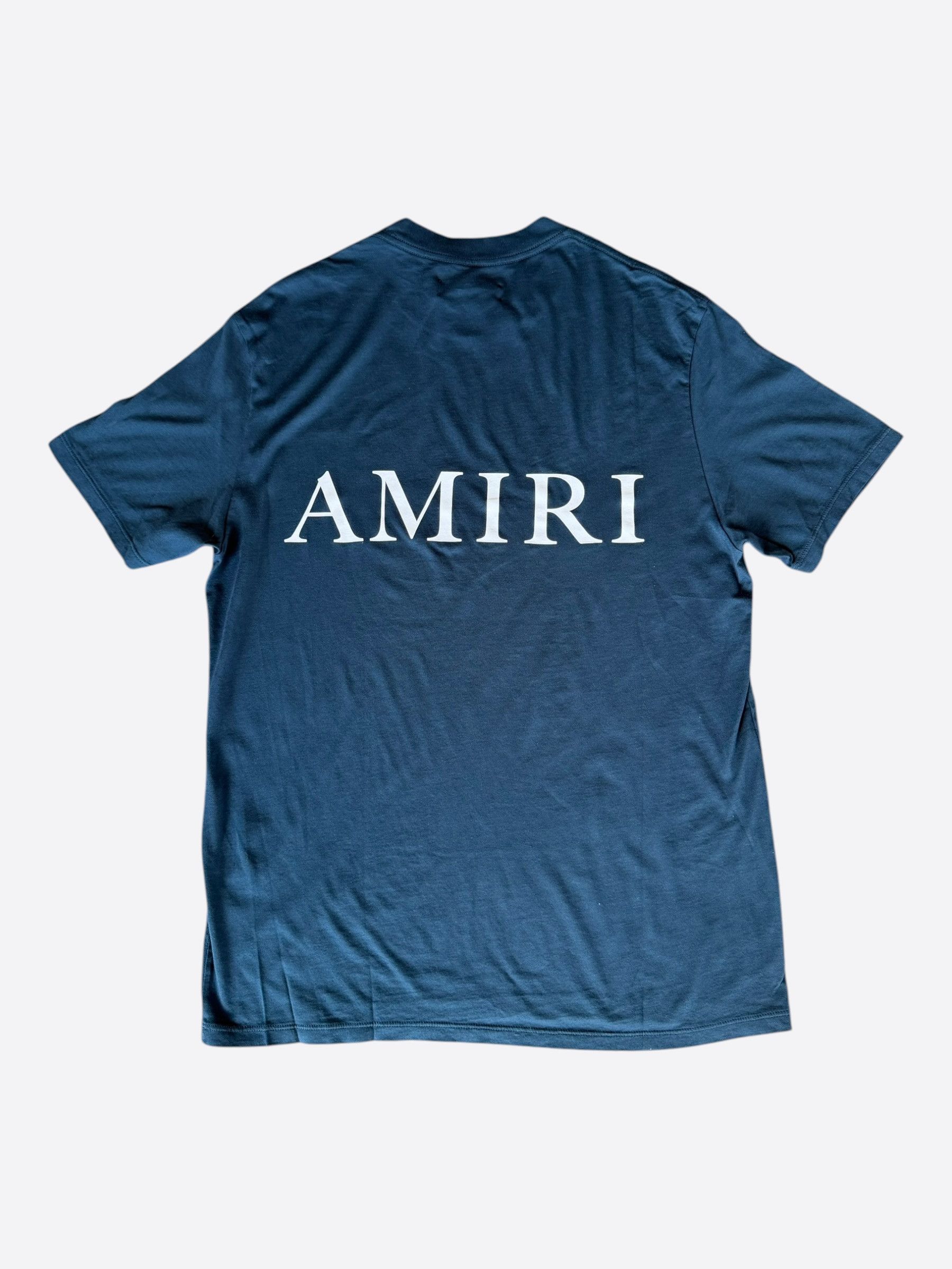 Amiri Amiri Blue & White MA Core Logo T-Shirt Size US XXL / EU 58 / 5 - 2 Thumbnail