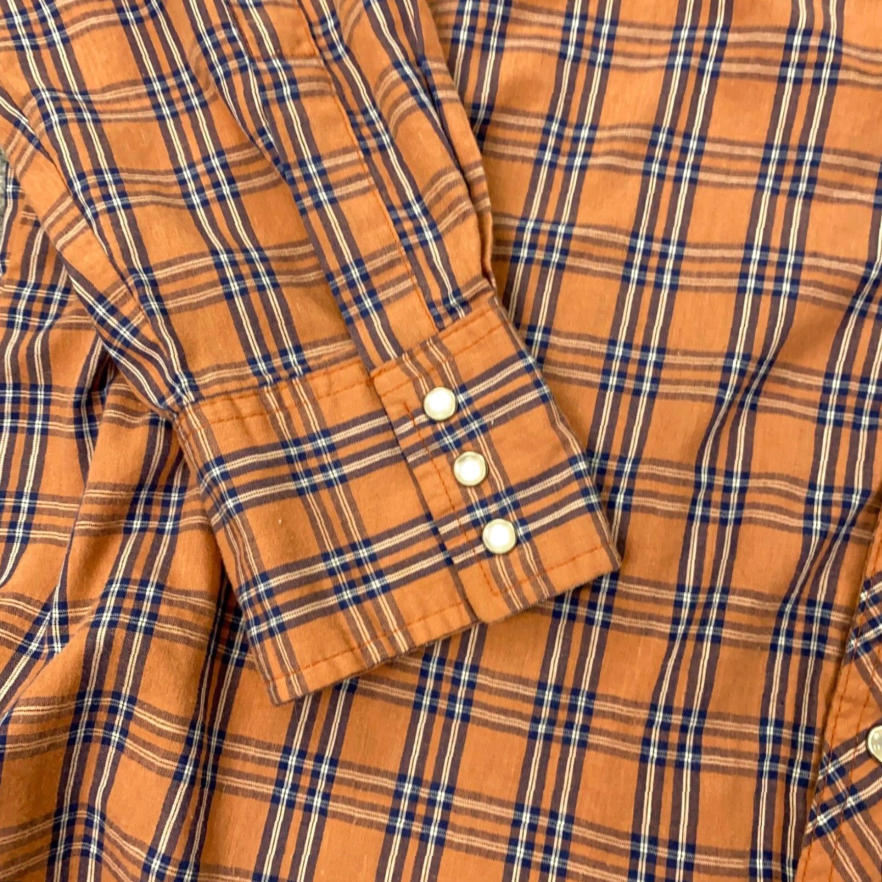 Wrangler Wrangler Wrancher Mens Shirt XL Plaid Pearl Snap Pockets Western Long Sleeve Size US XL / EU 56 / 4 - 6 Thumbnail