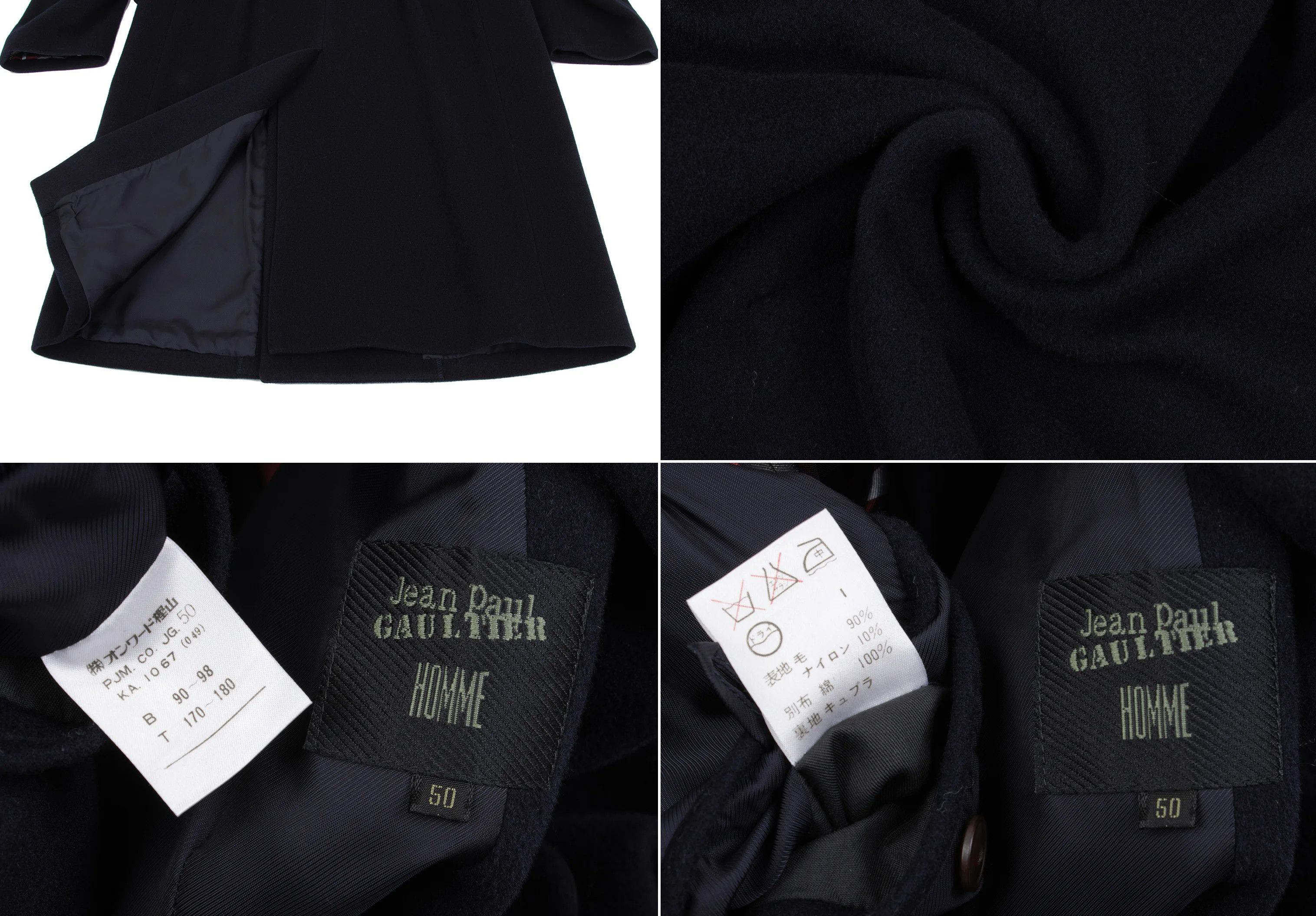 Jean Paul Gaultier Double-Breasted Wool Chester Coat in Navy, Size 50 Size US M / EU 48-50 / 2 - 19 Thumbnail