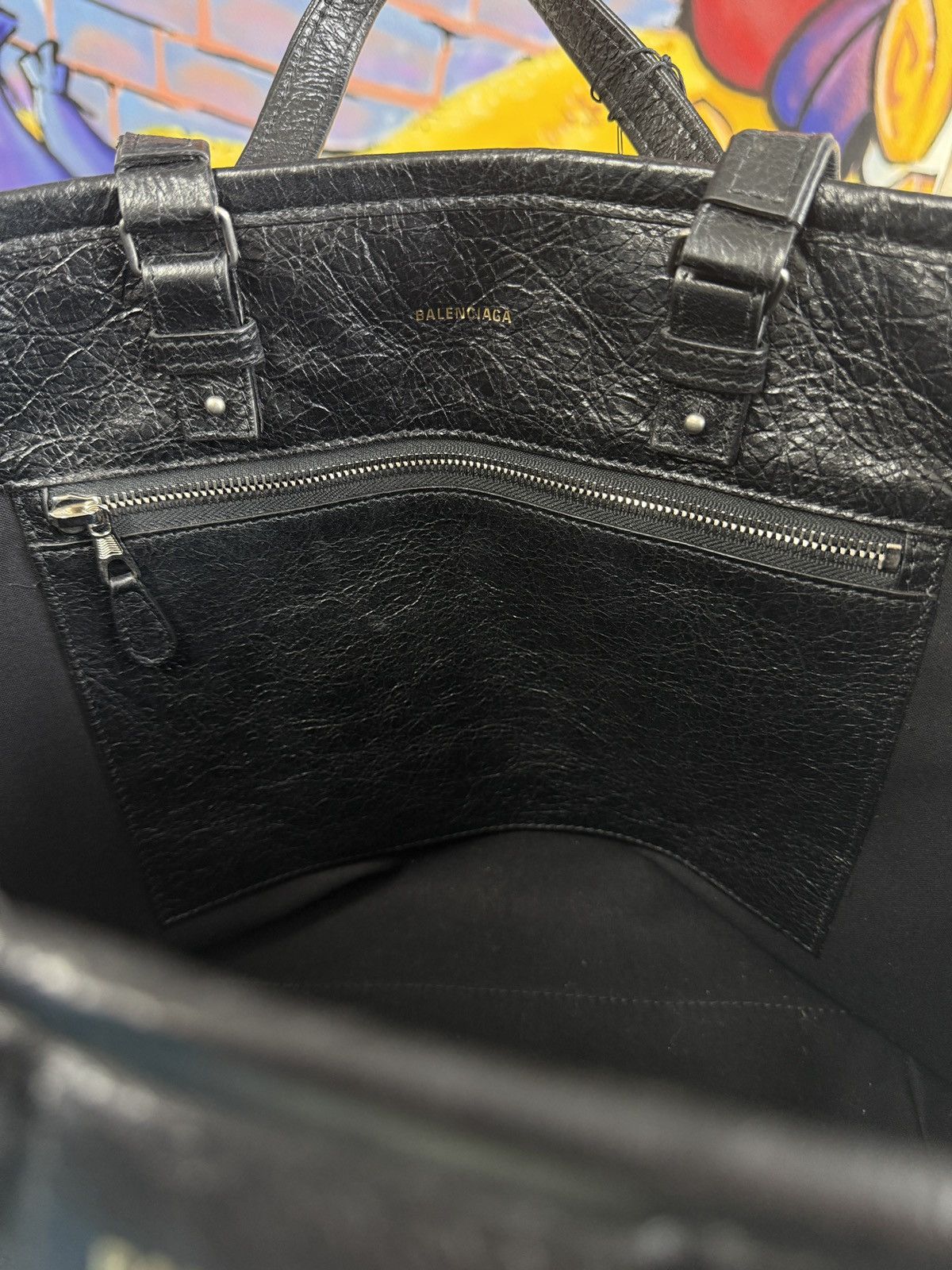 Balenciaga Balenciaga Barbes Medium East-West Shopper Bag in Shearling Size ONE SIZE - 4 Thumbnail