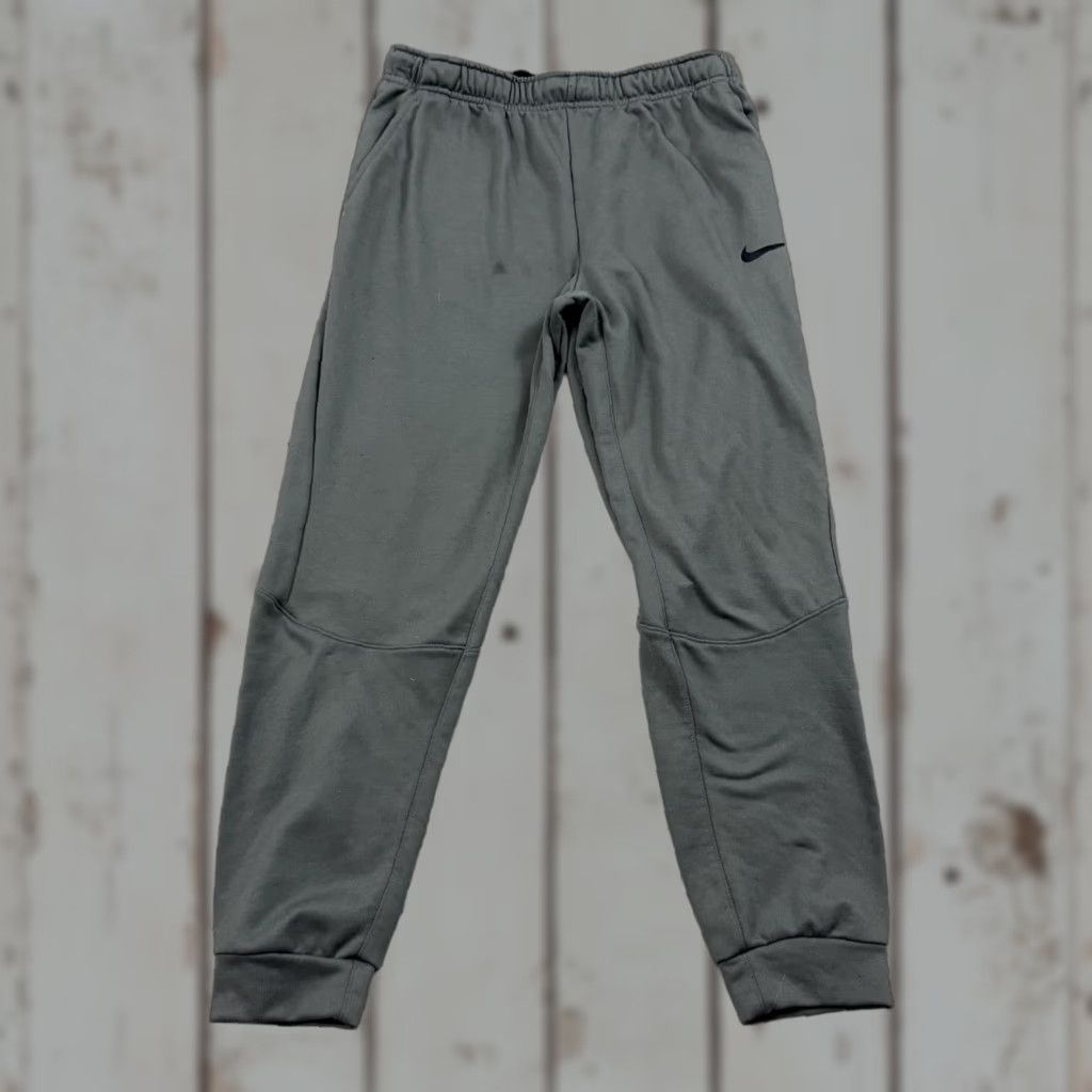 Nike Nike Sweatpants Mens L Gray Dri-Fit Fleece Pockets Drawstring Breathable Gym Tapered Inseam 29" Regular Fit Pants Sports Size US 32 / EU 48 - 1 Thumbnail