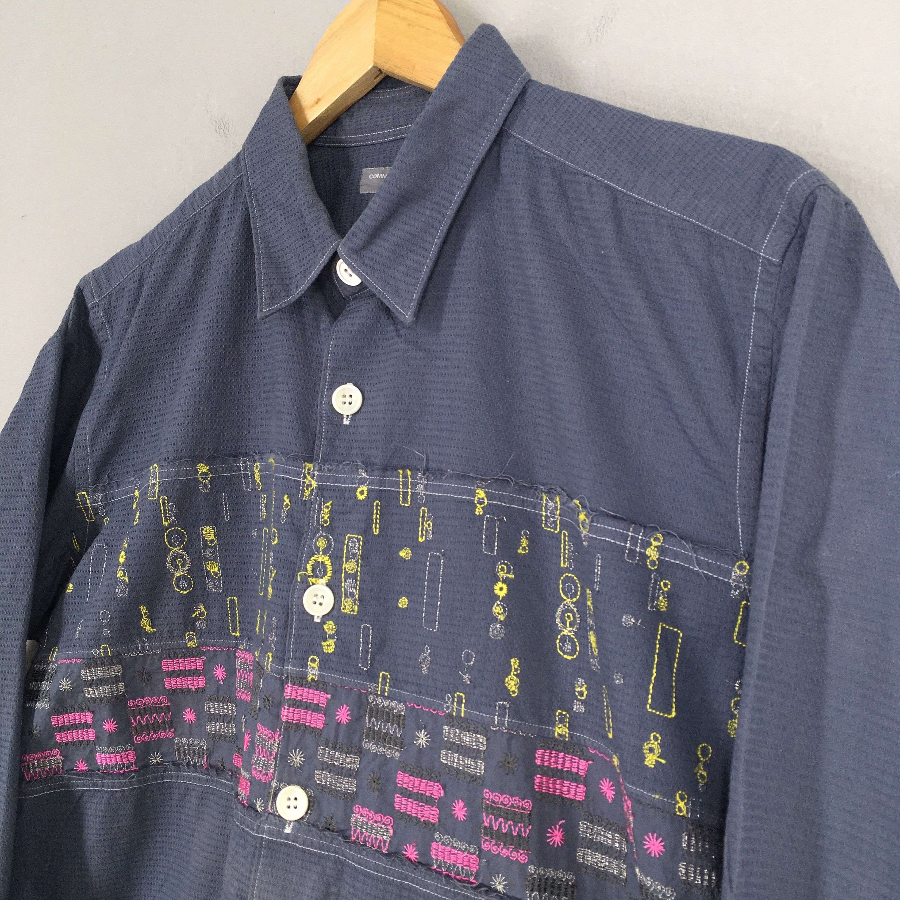 Comme des Garcons Vintage Comme Des Garcons Homme Gray Oxfords Shirt Size US M / EU 48-50 / 2 - 3 Thumbnail