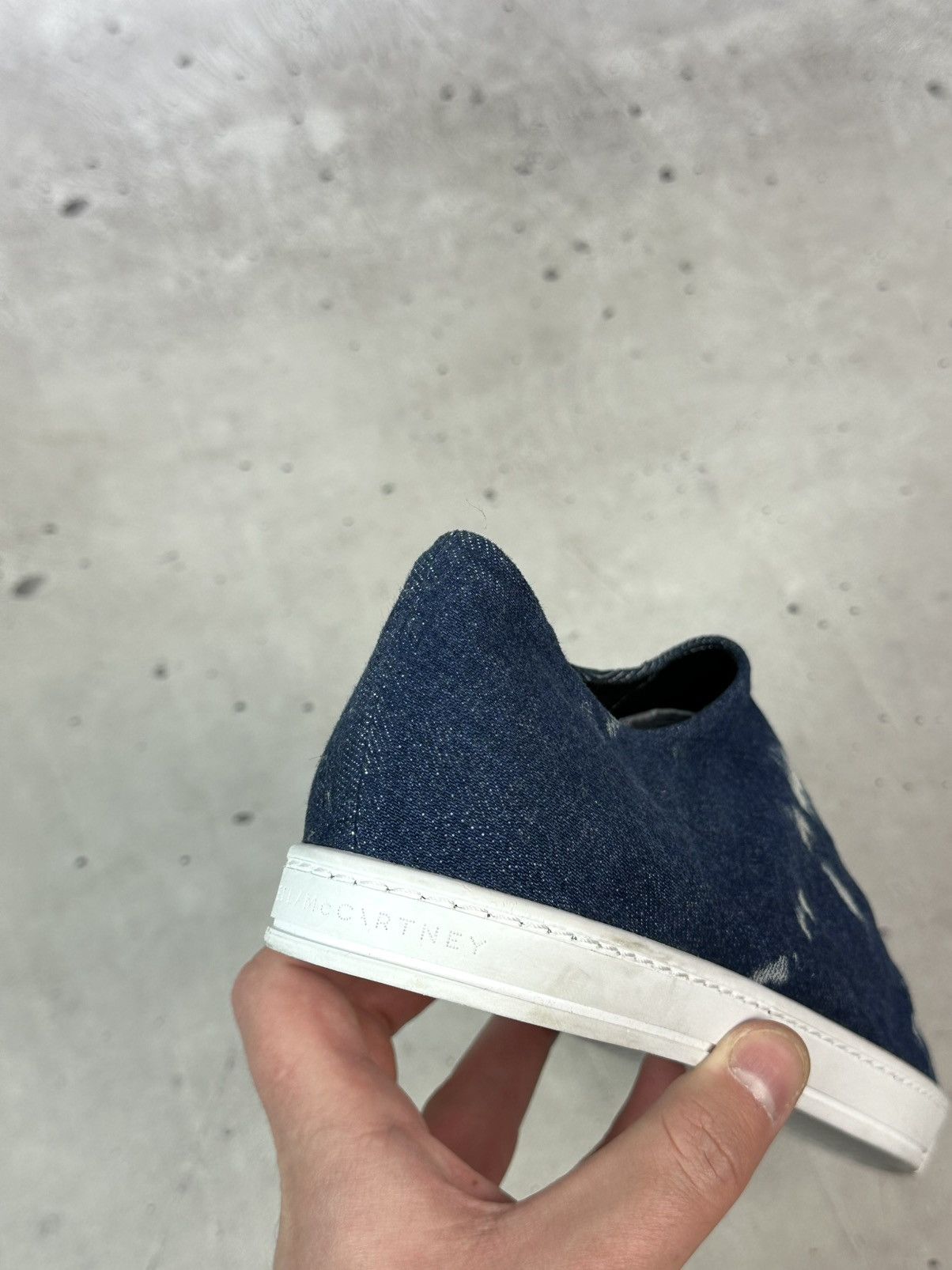 Stella McCartney Stella McCartney Blue Denim Made in Italy Slip-on Sneakers Size US 7 / IT 37 - 11 Thumbnail