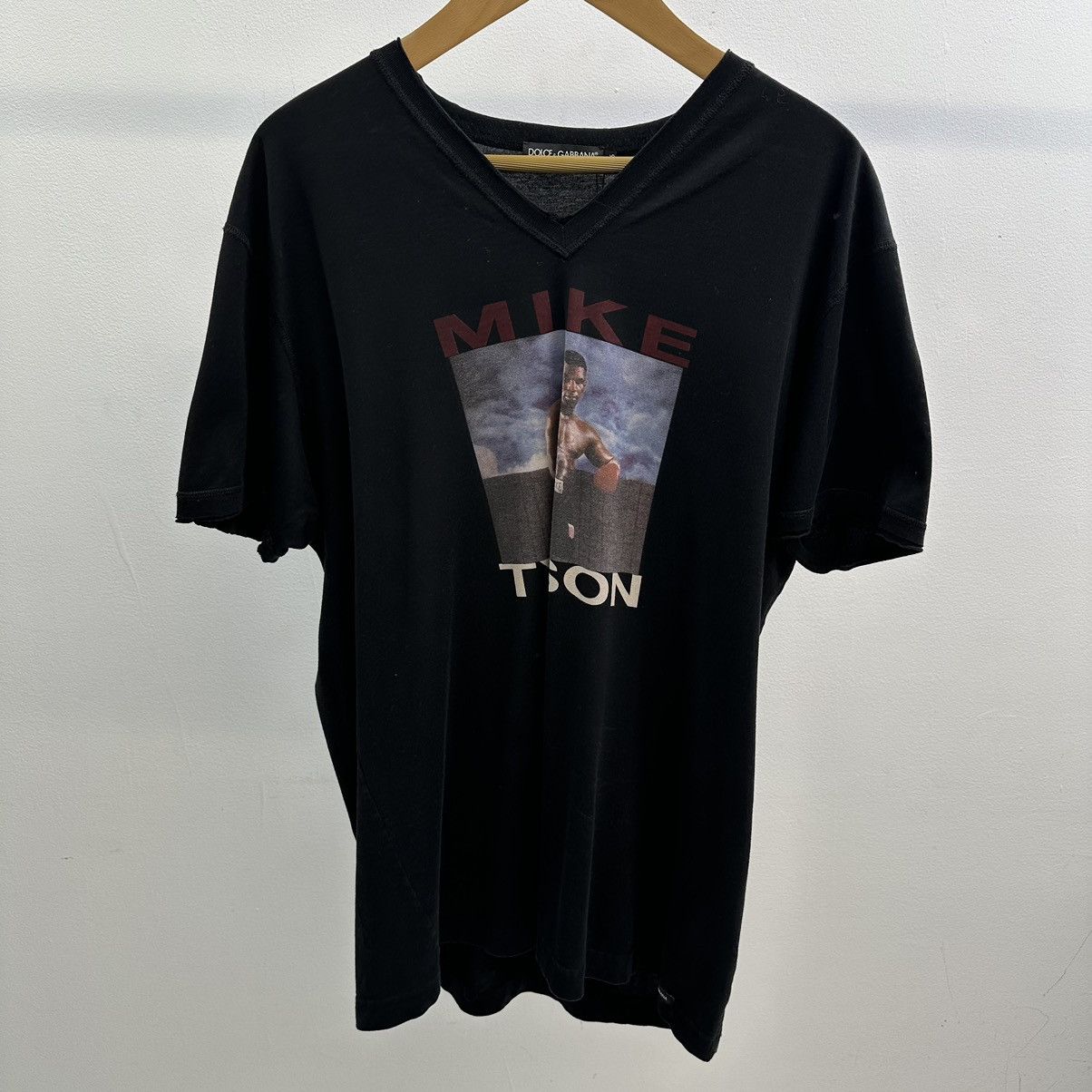 Image of Dolce Gabbana Dolce And Gabbana Mike Tyson T Shirt in Black, Men's (Size XL)