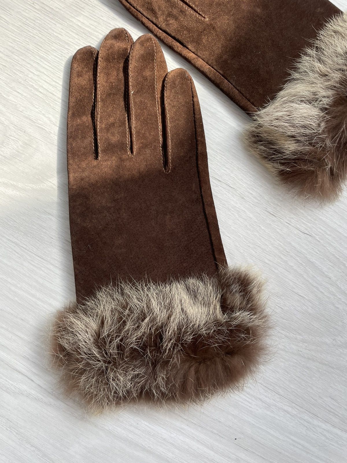Vintage Vintage leather gloves Size ONE SIZE - 8 Thumbnail