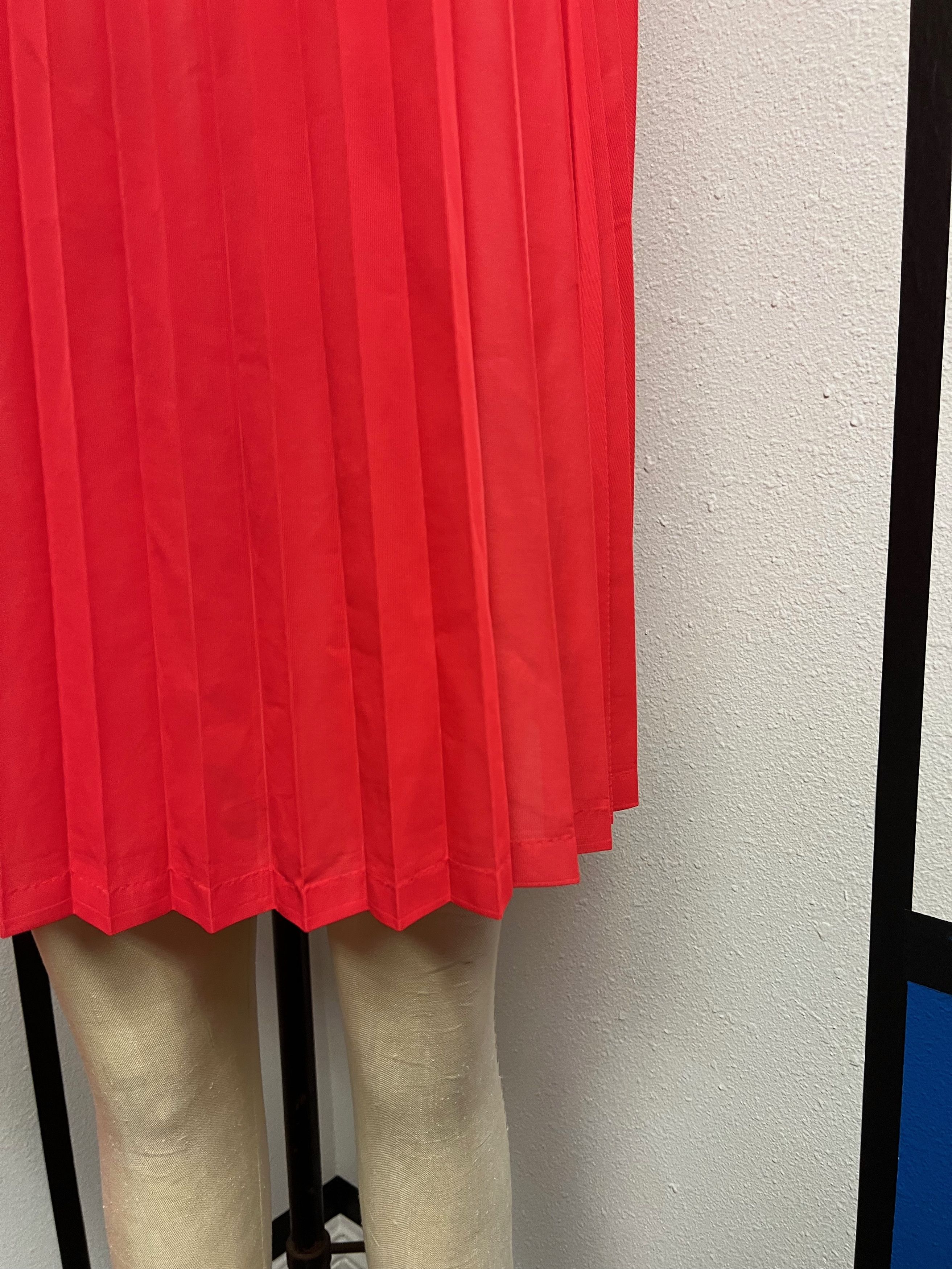 Other EUC Vintage 1960s Accordion Pleat Tetoron Shift Dress Small Size S / US 4 / IT 40 - 2 Thumbnail