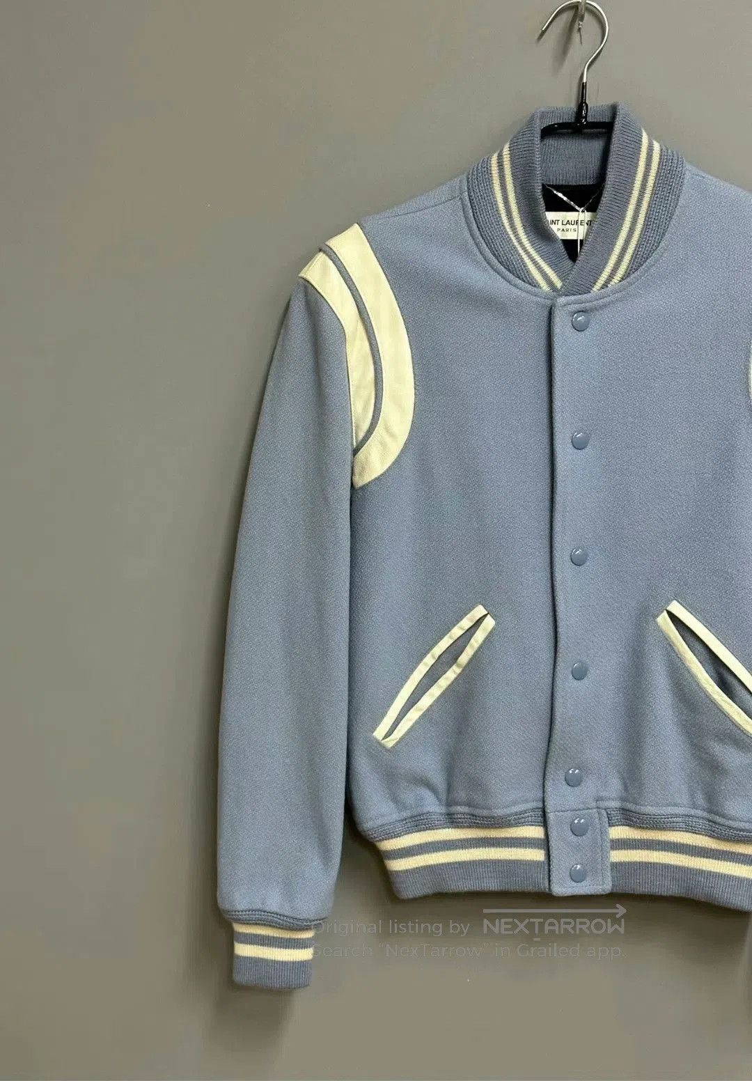 Saint Laurent Paris saint laurent light blue baseball jacket. Size US M / EU 48-50 / 2 - 3 Thumbnail